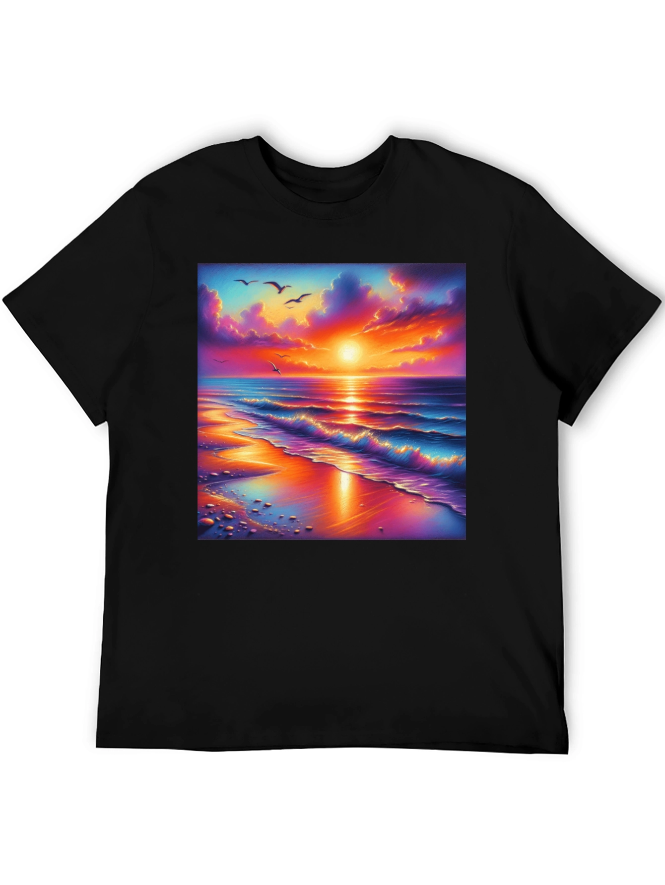 Sunset Beach Graphic Tee - Vibrant Design
