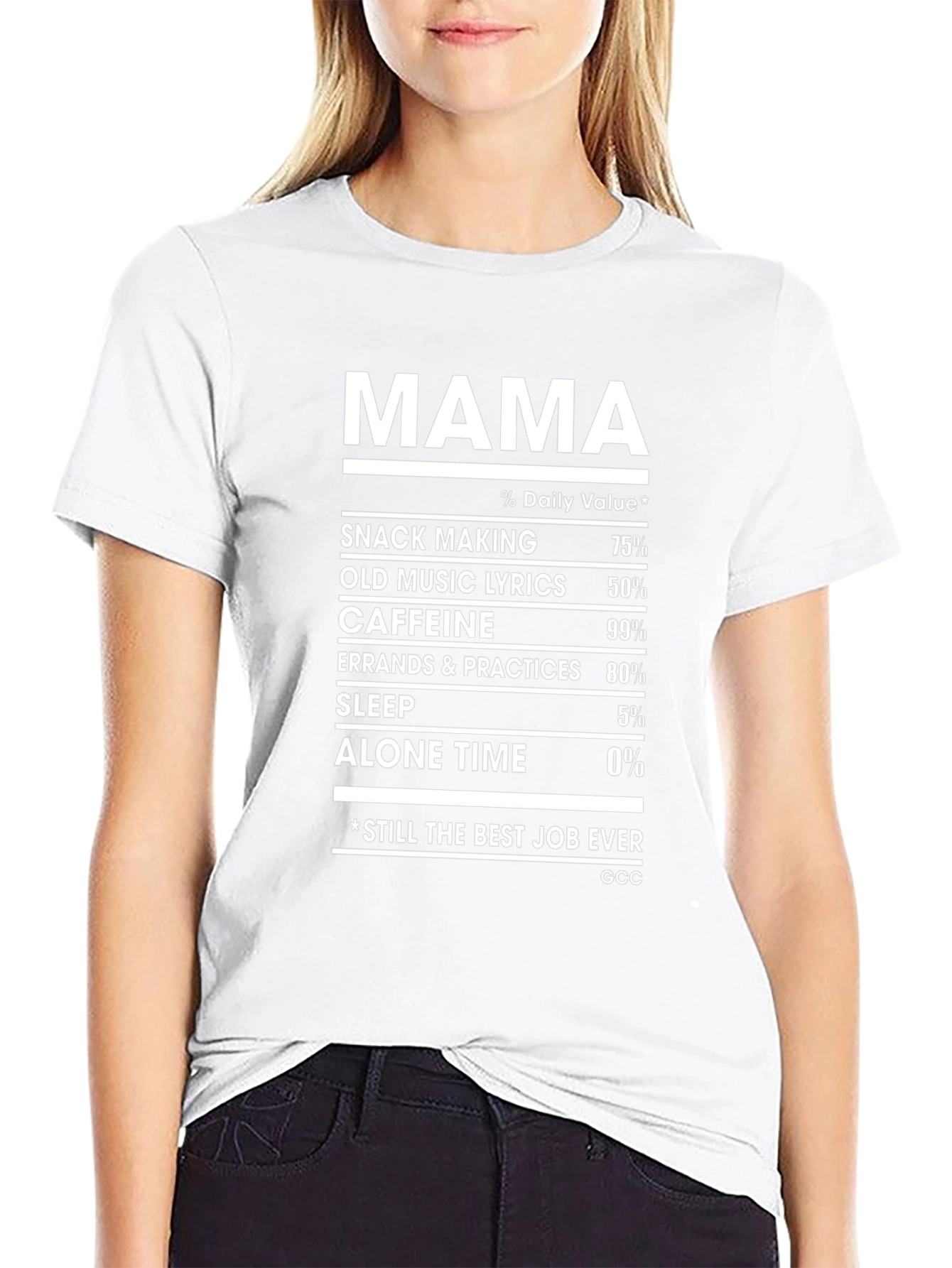 Mama Nutrition Facts Graphic T-Shirt