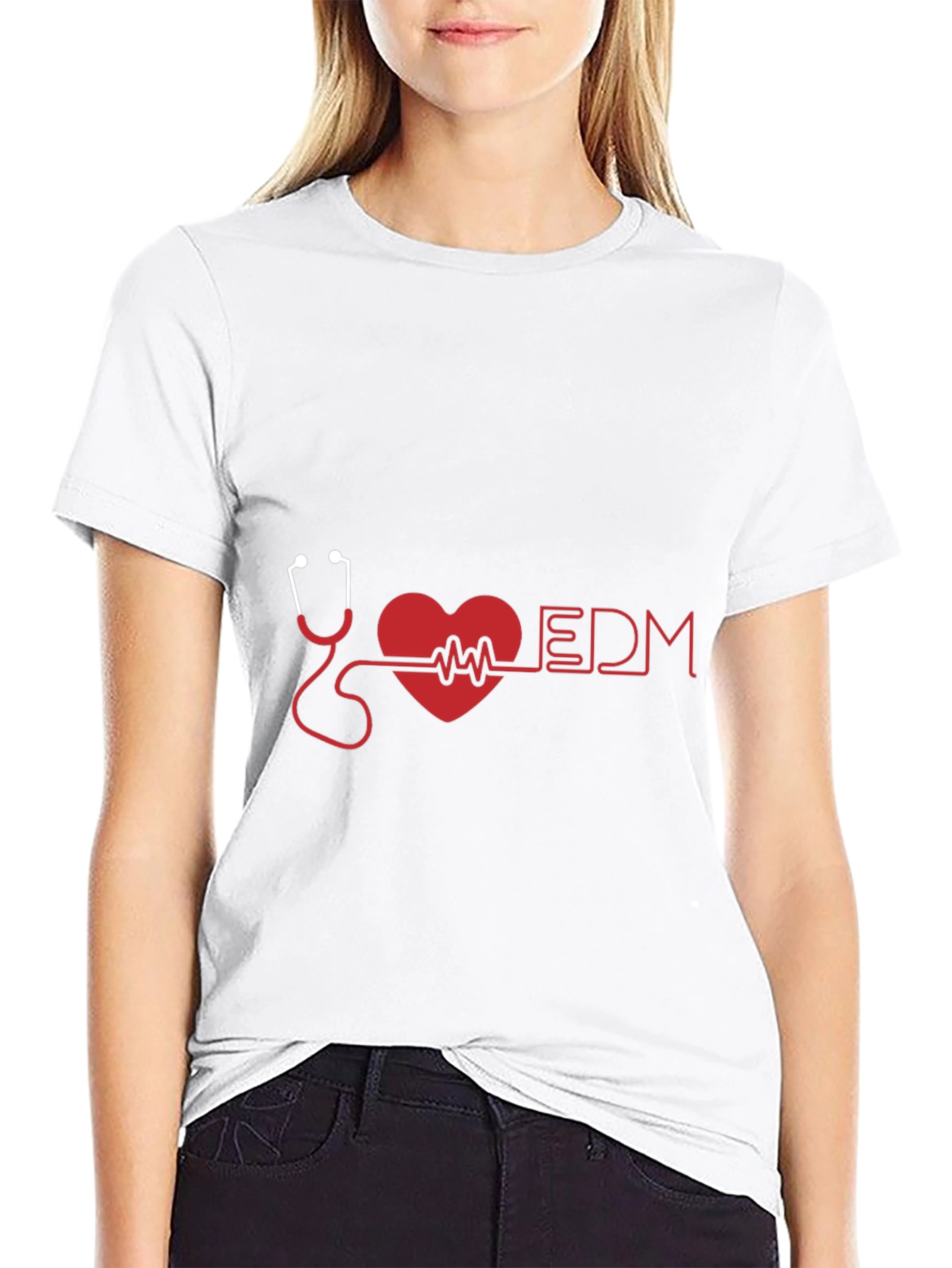 EDM Heartbeat Stethoscope T-Shirt - Music Lover