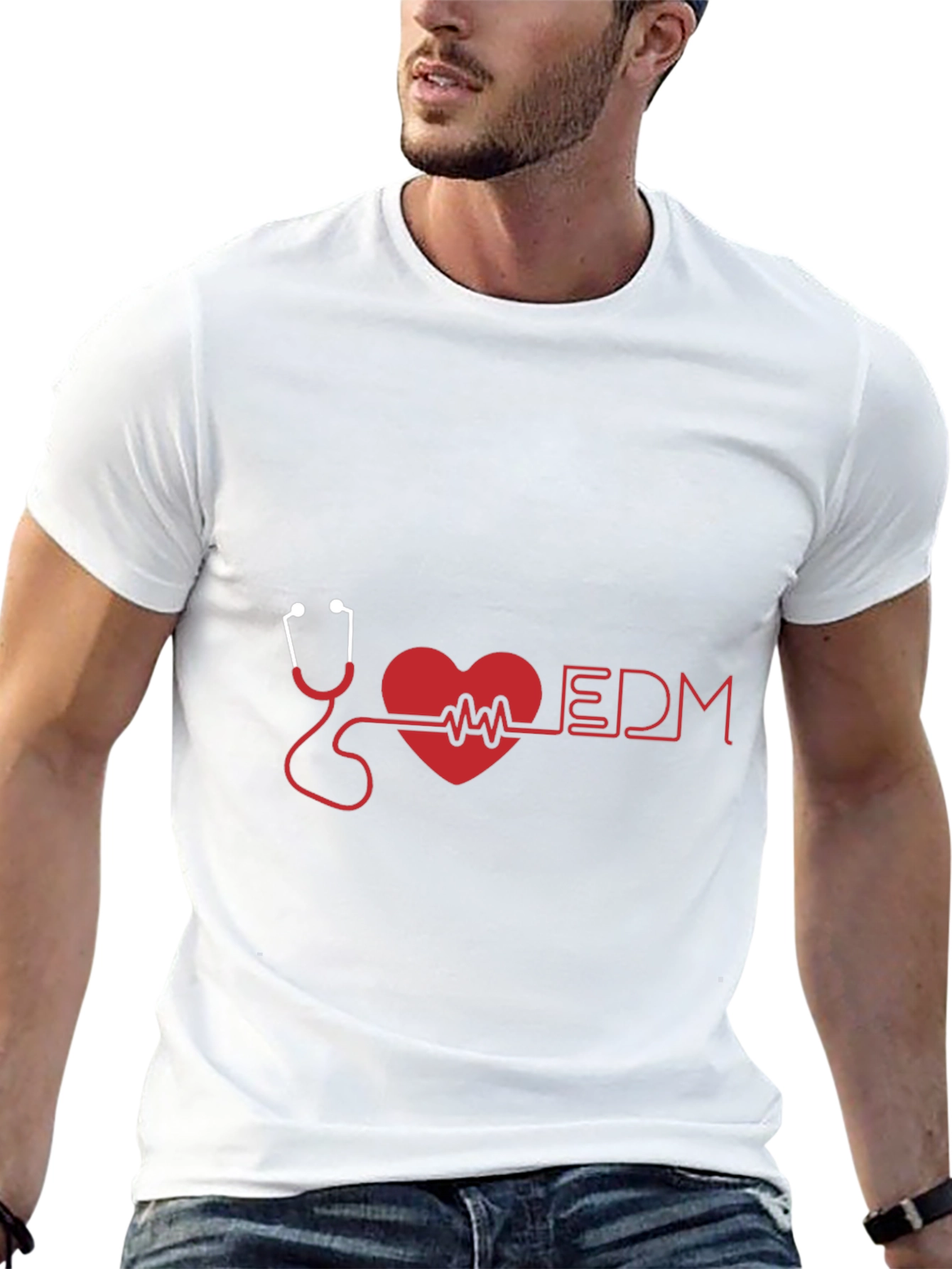 EDM Heartbeat Stethoscope T-Shirt - Music Lover