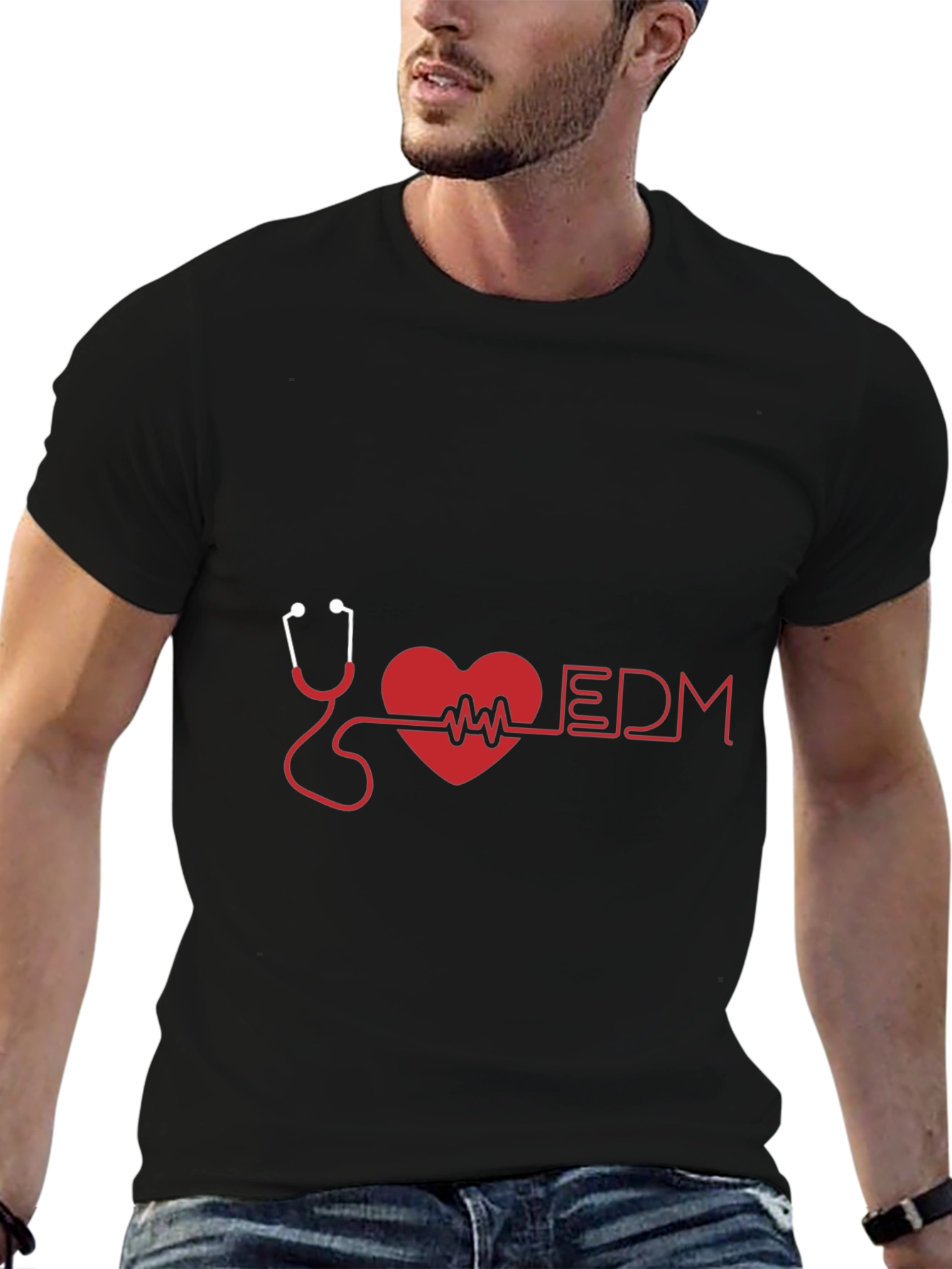 EDM Heartbeat Stethoscope T-Shirt - Music Lover