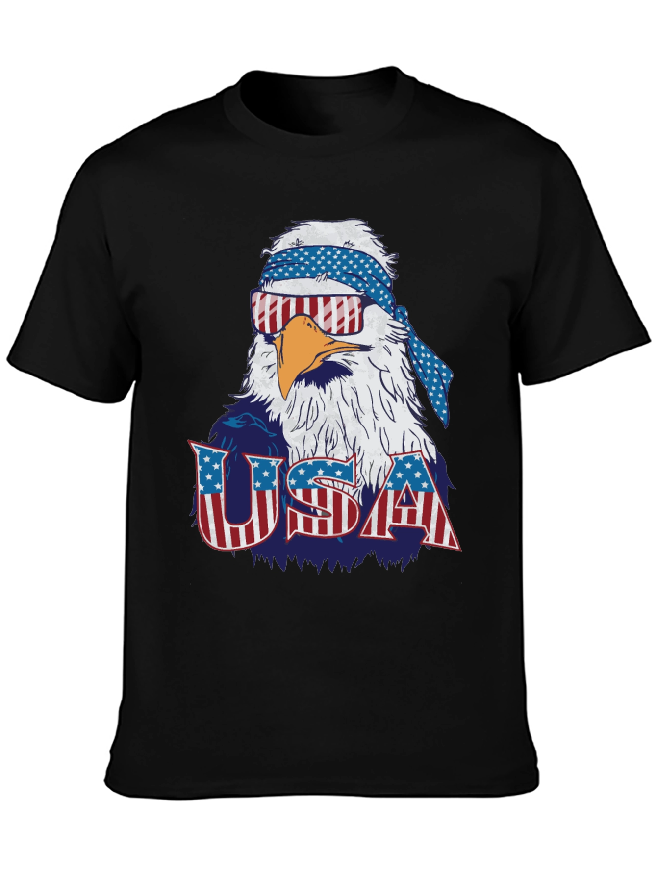 USA Patriotic Eagle Graphic T-Shirt