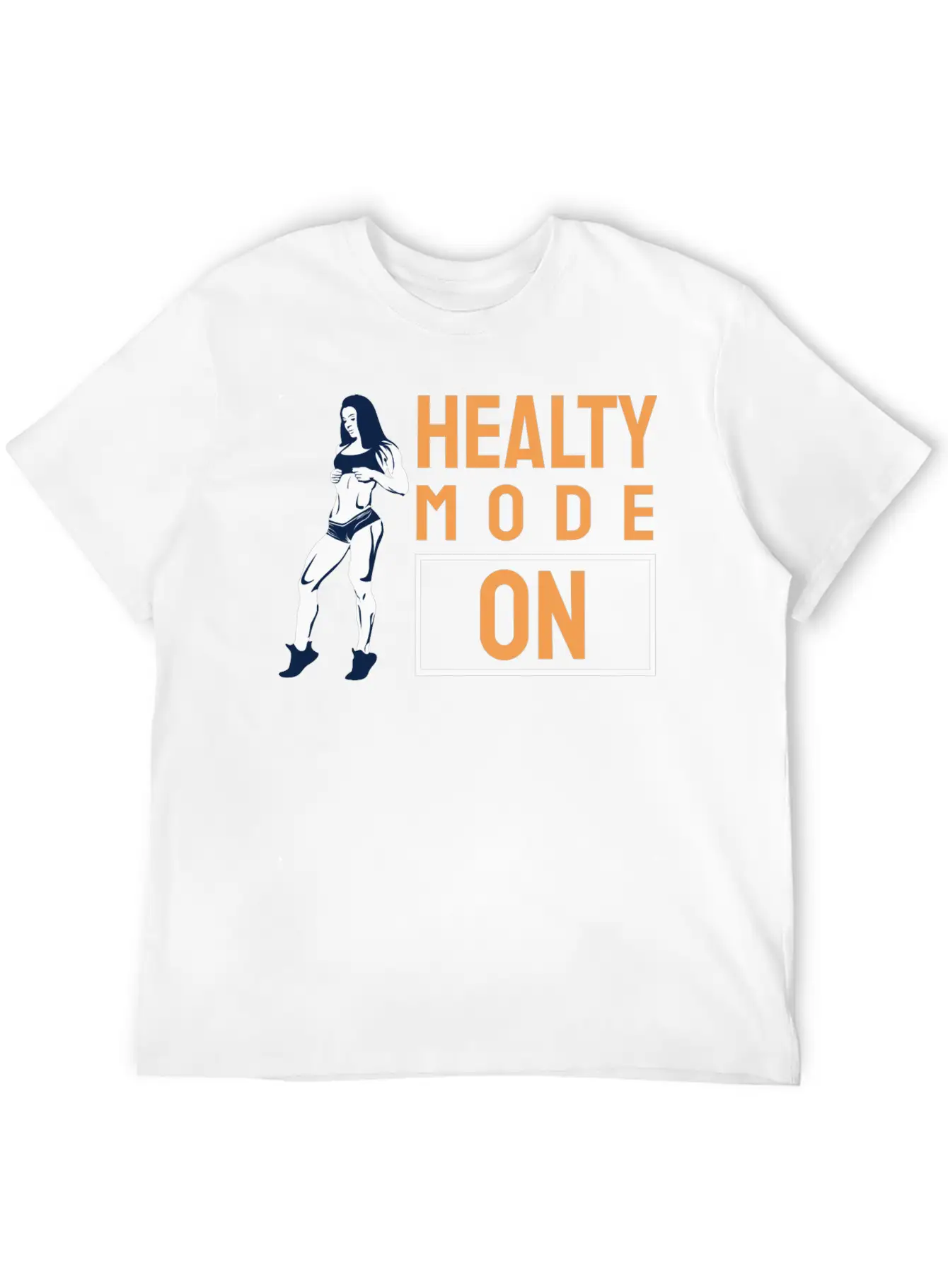 Healty Mode On - Funny Gym Gift For Gym Lover Unisex Casual T-Shirt – Clean Design For Daily Comfort