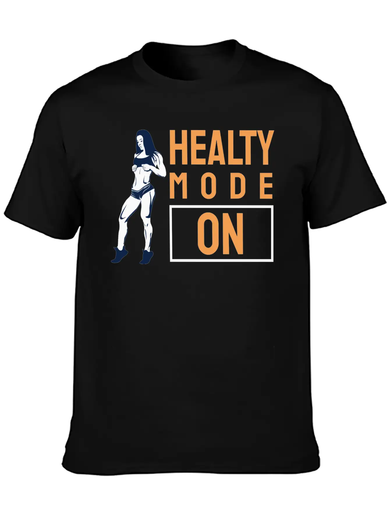 Healty Mode On - Funny Gym Gift For Gym Lover Unisex Casual T-Shirt – Clean Design For Daily Comfort
