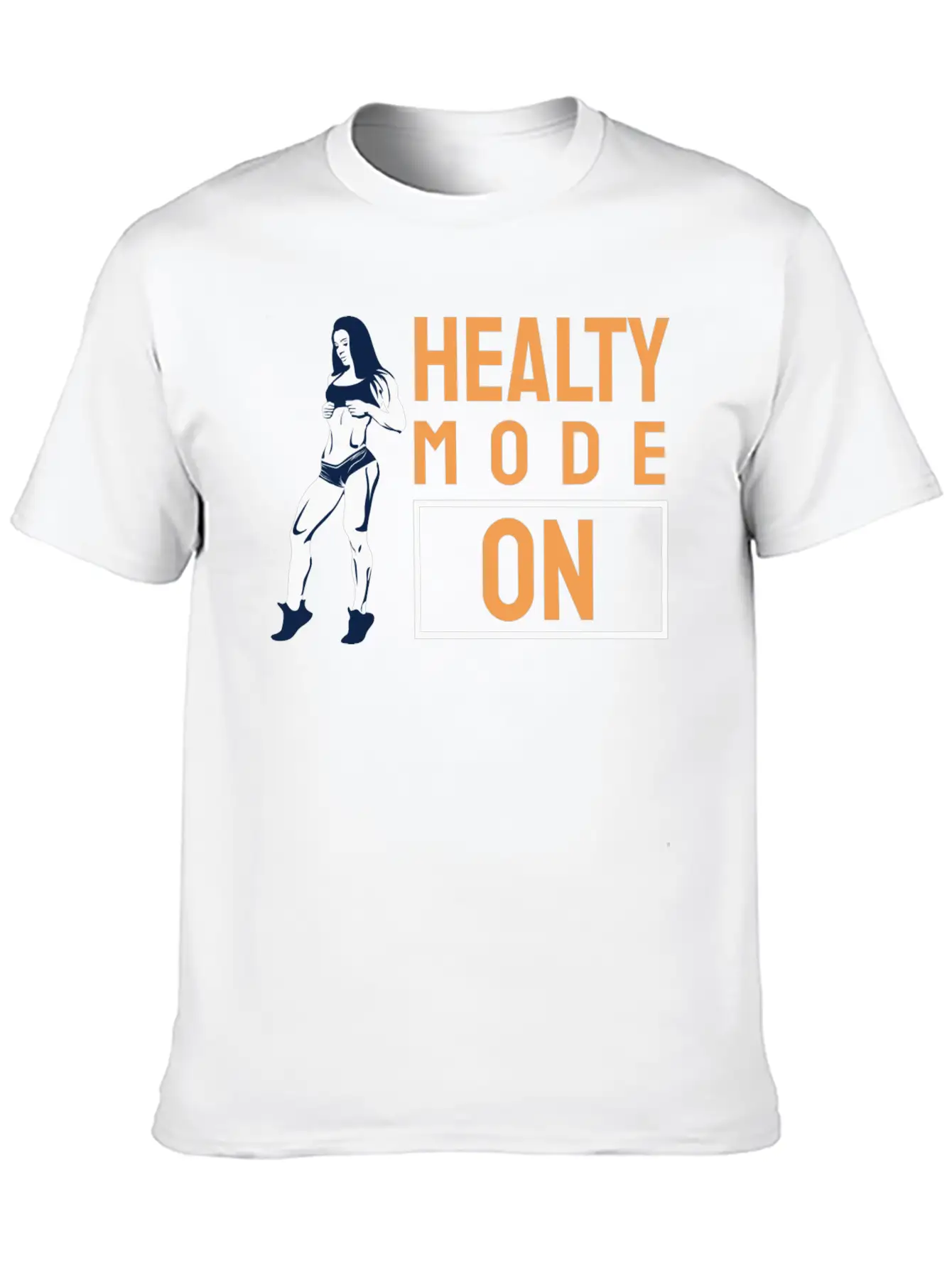 Healty Mode On - Funny Gym Gift For Gym Lover Unisex Casual T-Shirt – Clean Design For Daily Comfort