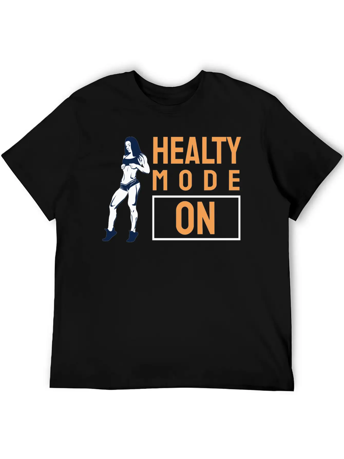 Healty Mode On - Funny Gym Gift For Gym Lover Unisex Casual T-Shirt – Clean Design For Daily Comfort