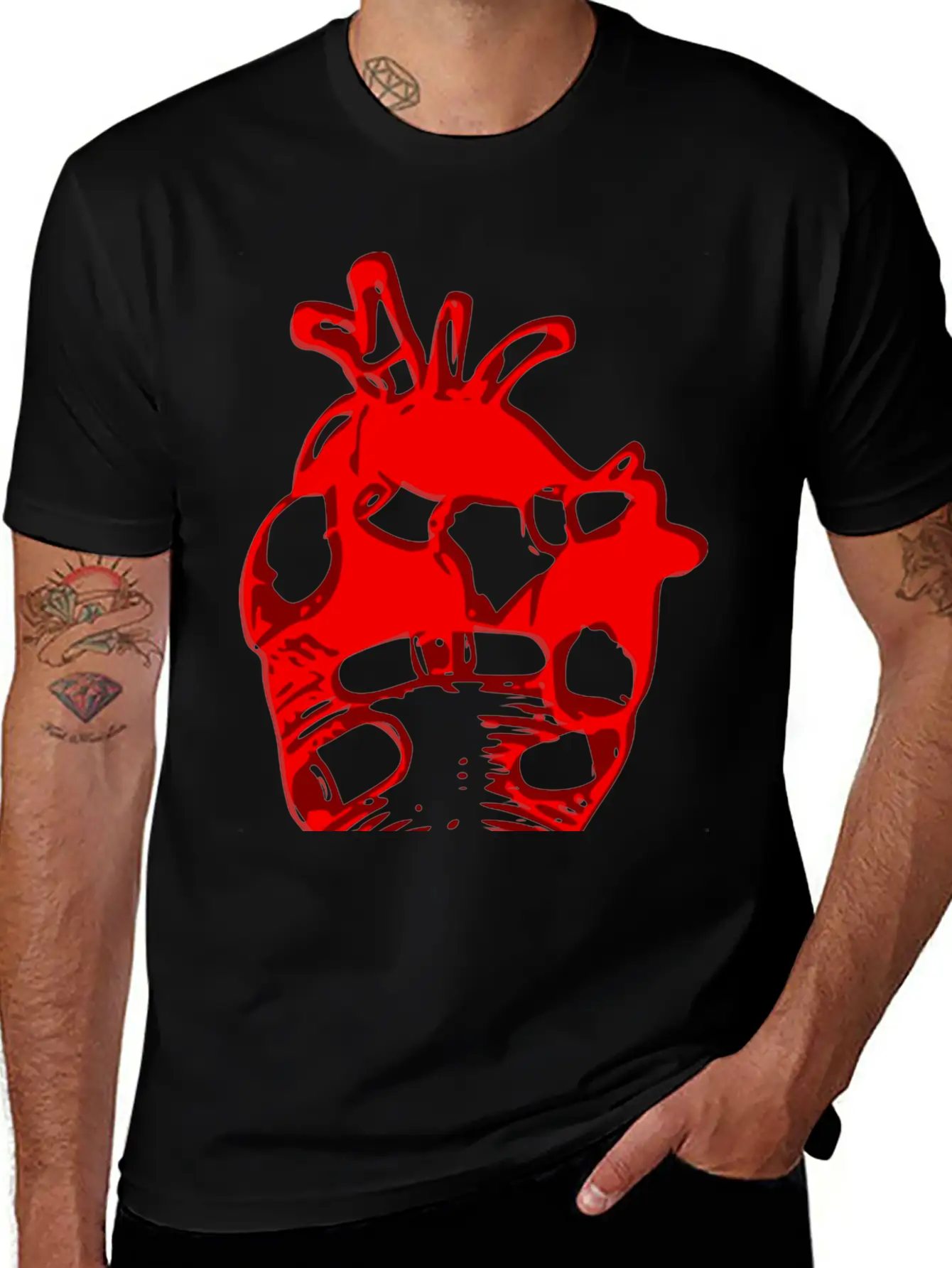 Heart Motif Unisex Casual T-Shirt – Clean Design For Daily Comfort