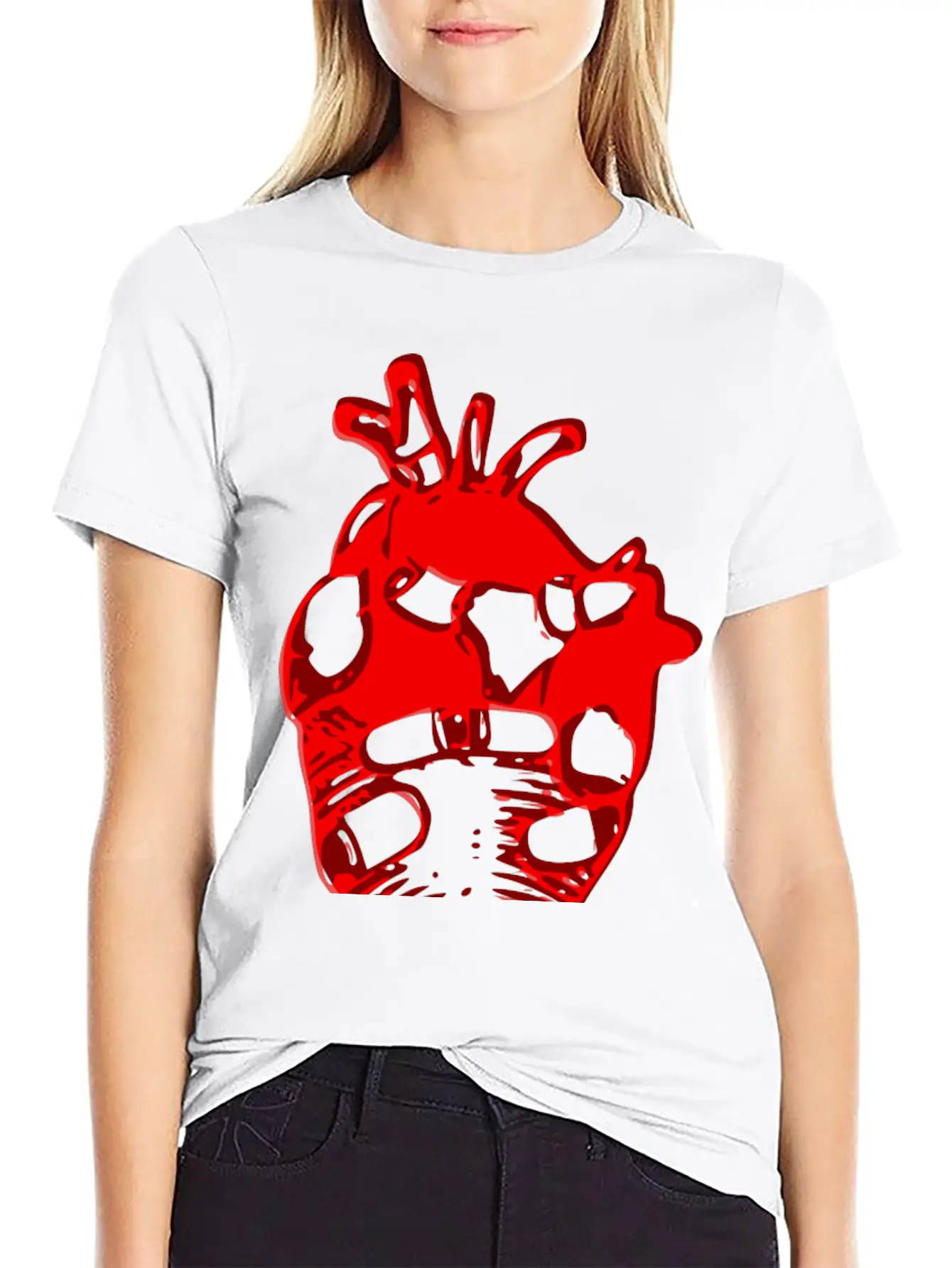 Heart Motif Unisex Casual T-Shirt – Clean Design For Daily Comfort