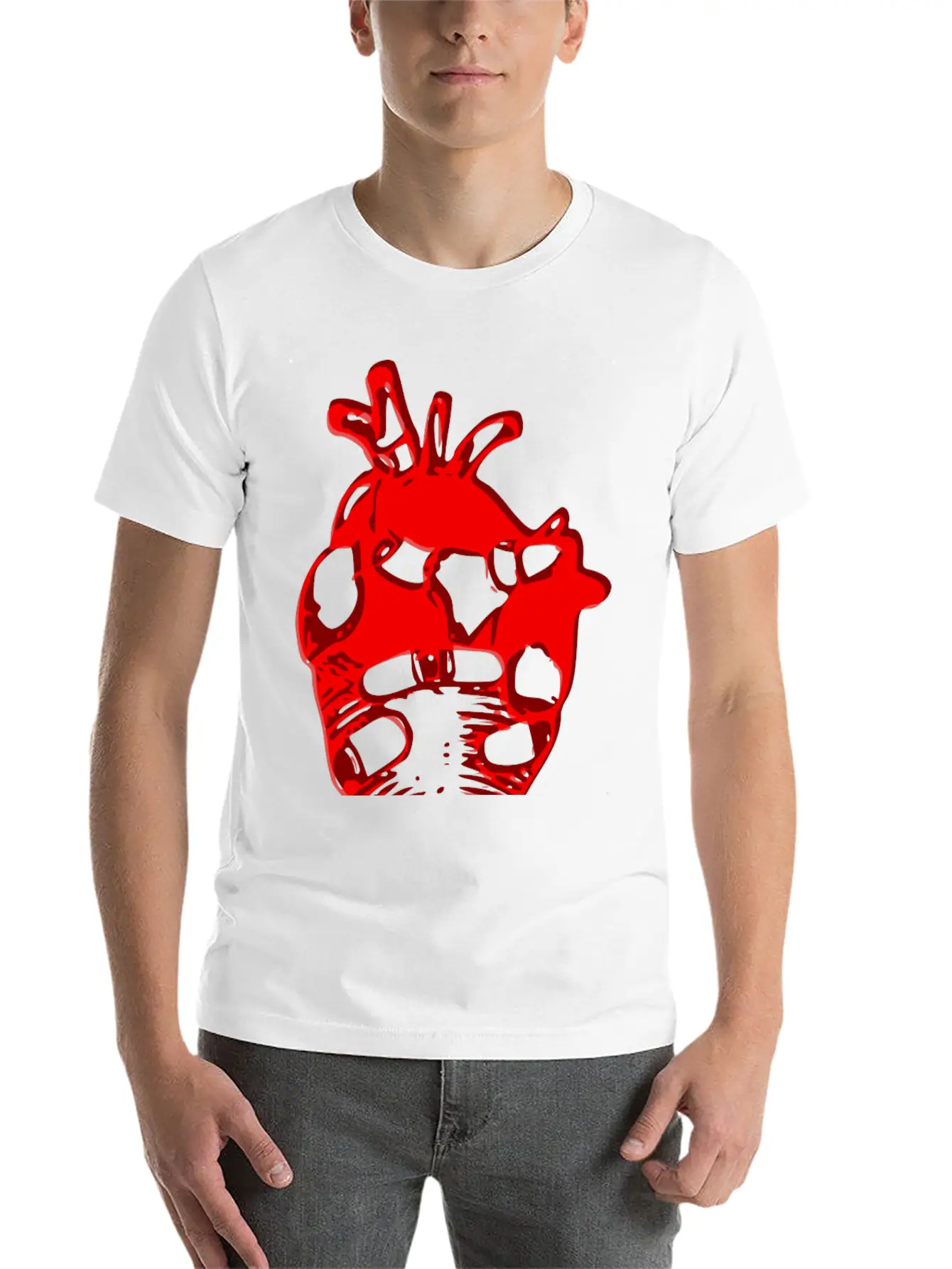 Heart Motif Unisex Casual T-Shirt – Clean Design For Daily Comfort