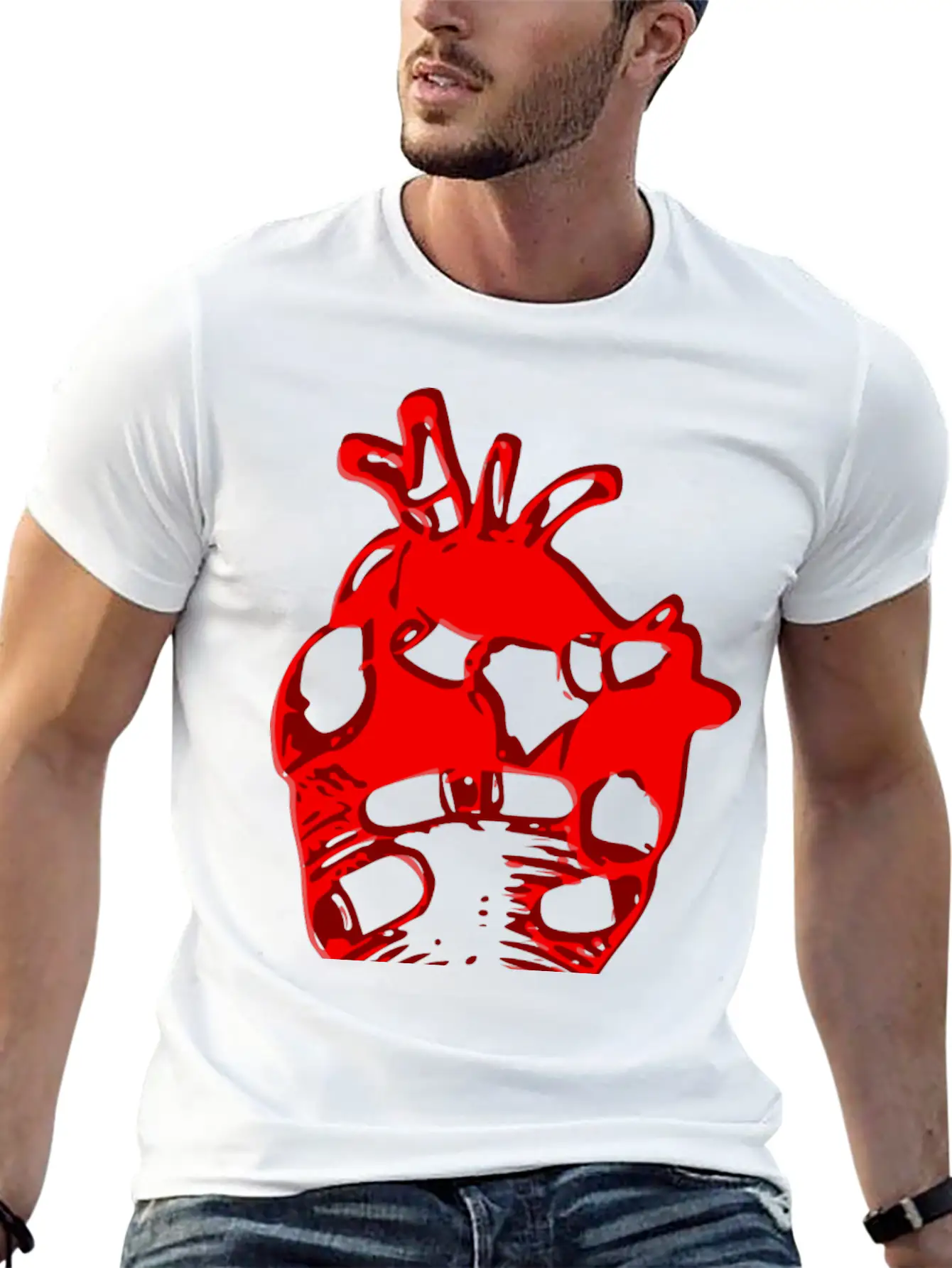 Heart Motif Unisex Casual T-Shirt – Clean Design For Daily Comfort