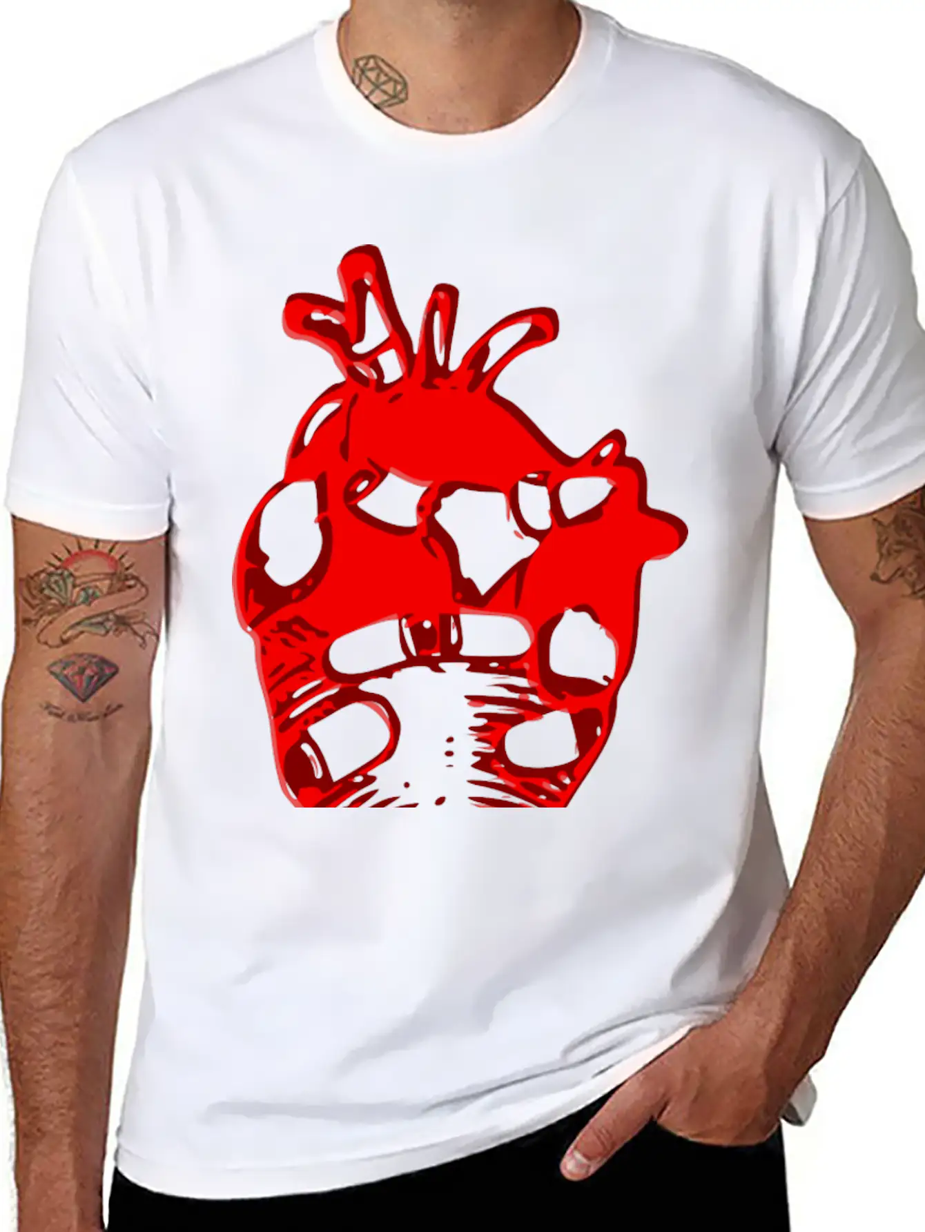 Heart Motif Unisex Casual T-Shirt – Clean Design For Daily Comfort