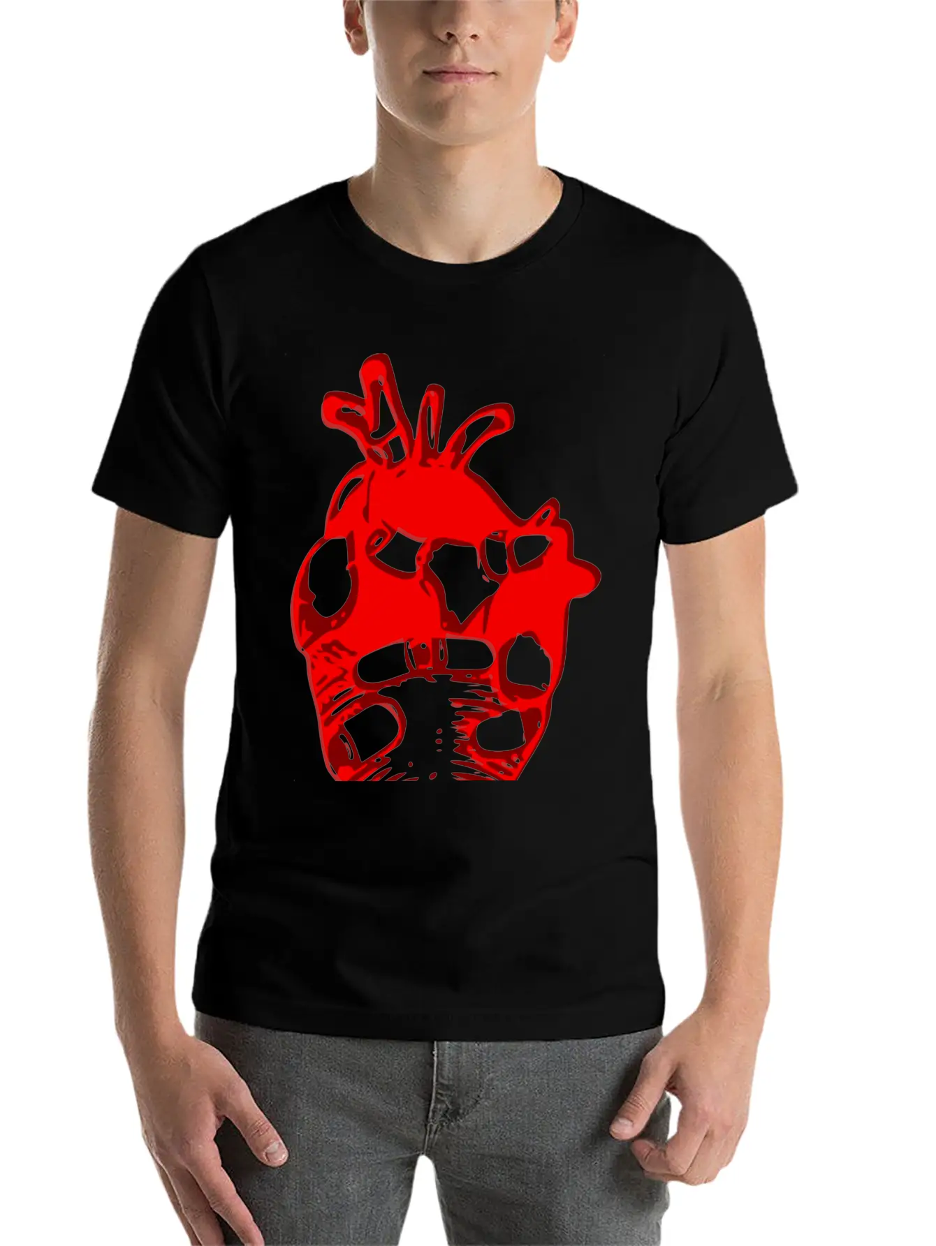 Heart Motif Unisex Casual T-Shirt – Clean Design For Daily Comfort