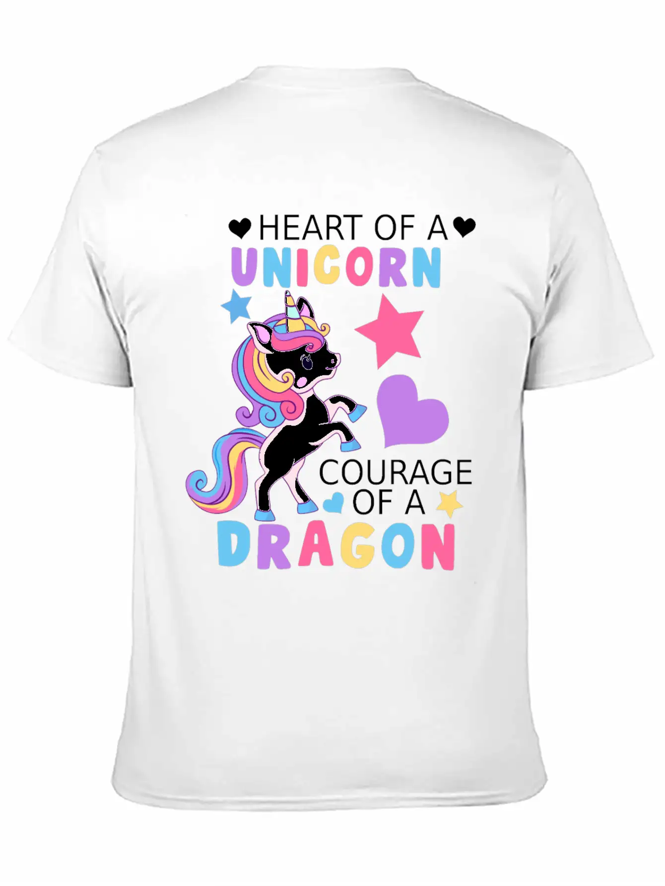 Heart Of A Unicorn, Courage Of A Dragon Unisex Casual T-Shirt – Clean Design For Daily Comfort