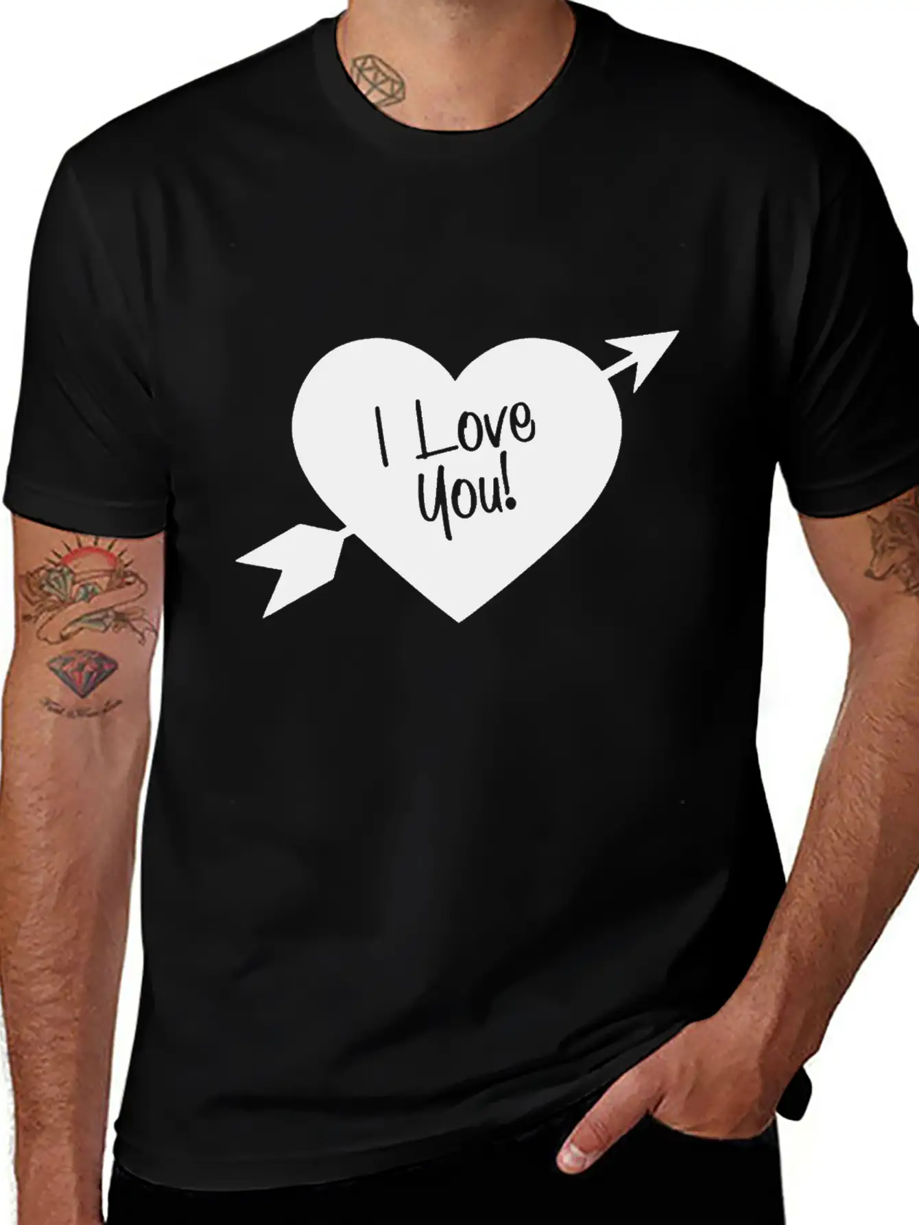 Heart Piercing Love Arrows Unisex Casual T-Shirt – Clean Design For Daily Comfort