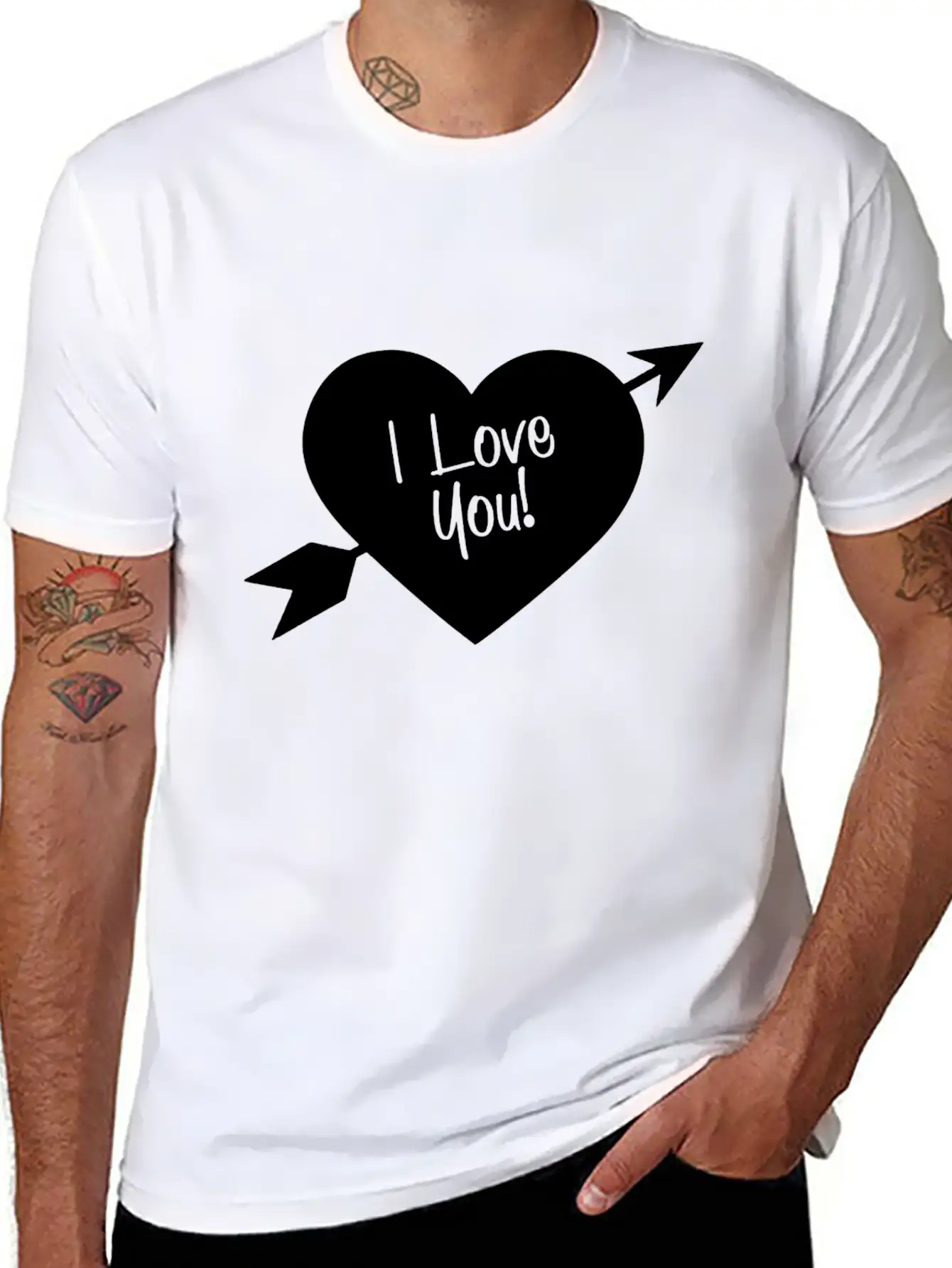 Heart Piercing Love Arrows Unisex Casual T-Shirt – Clean Design For Daily Comfort