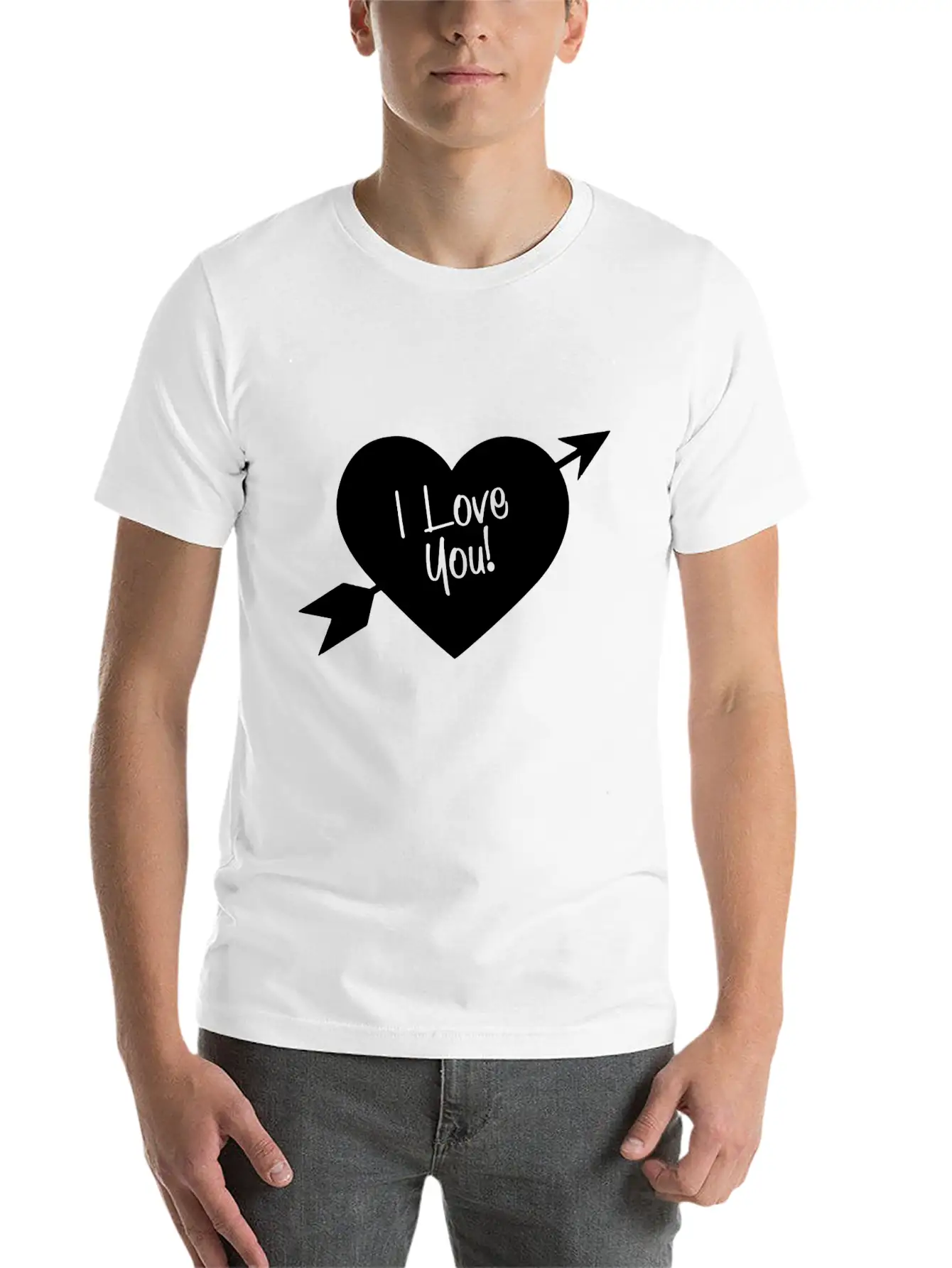 Heart Piercing Love Arrows Unisex Casual T-Shirt – Clean Design For Daily Comfort