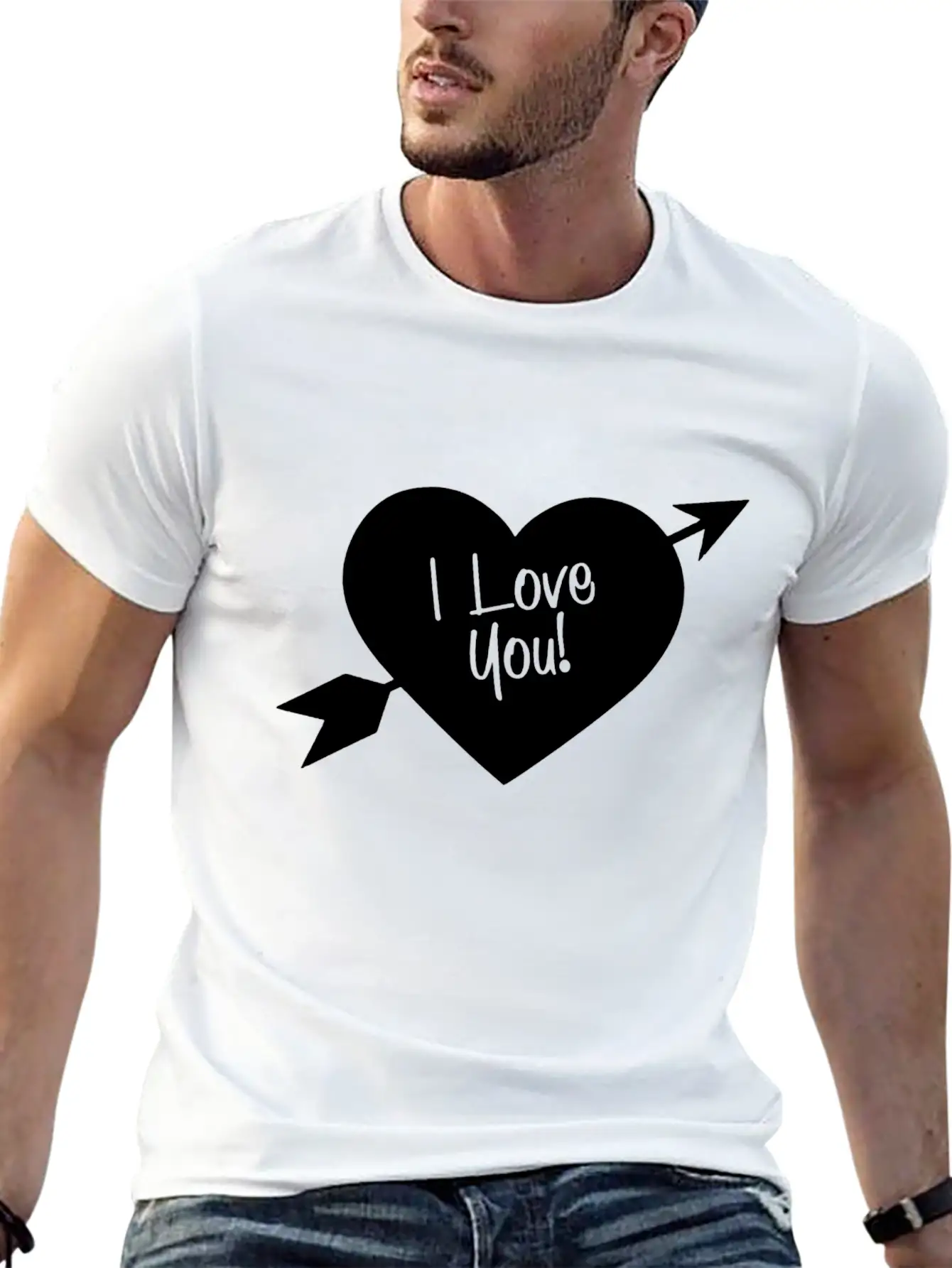 Heart Piercing Love Arrows Unisex Casual T-Shirt – Clean Design For Daily Comfort