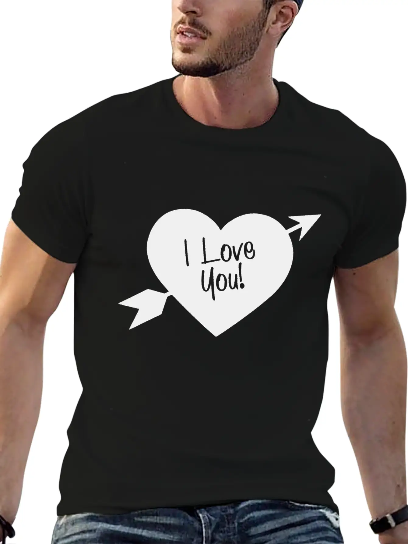 Heart Piercing Love Arrows Unisex Casual T-Shirt – Clean Design For Daily Comfort