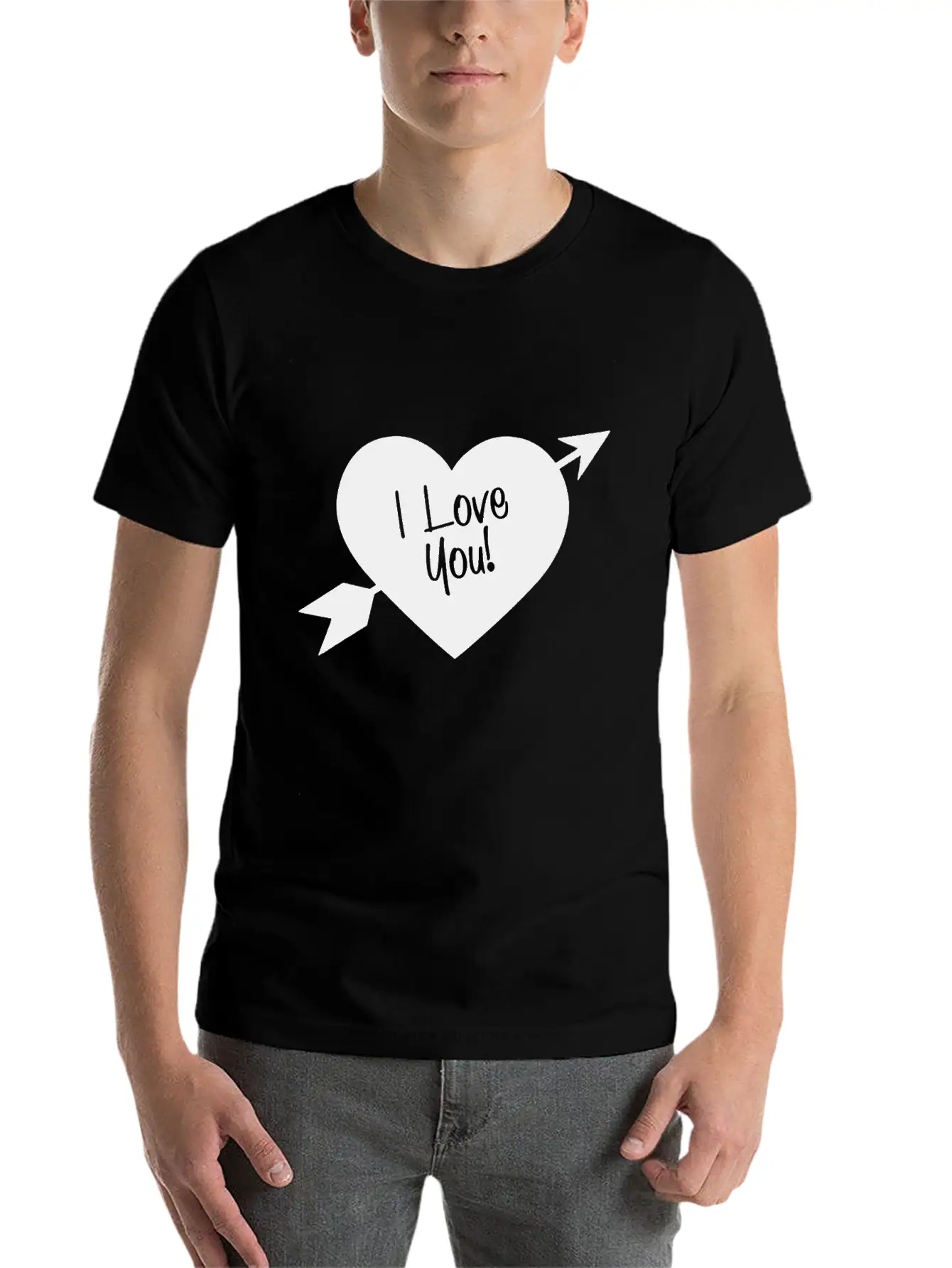 Heart Piercing Love Arrows Unisex Casual T-Shirt – Clean Design For Daily Comfort