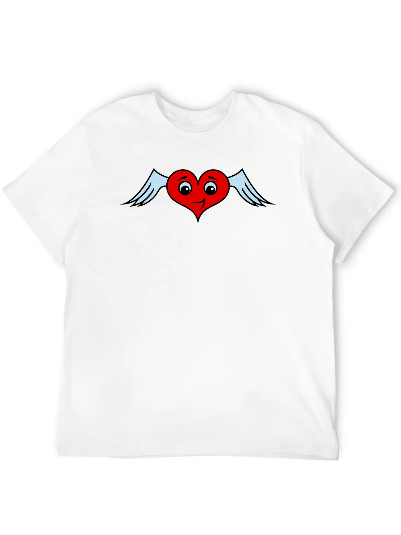 Heart With Wings Character Unisex Casual T-Shirt – Clean Design For Daily Comfort