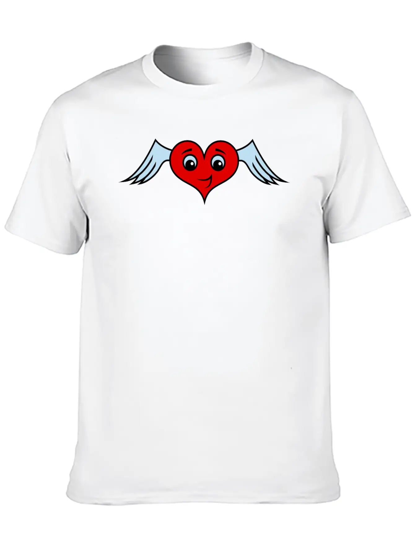 Heart With Wings Character Unisex Casual T-Shirt – Clean Design For Daily Comfort