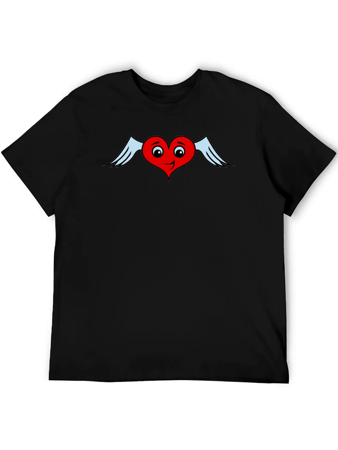 Heart With Wings Character Unisex Casual T-Shirt – Clean Design For Daily Comfort