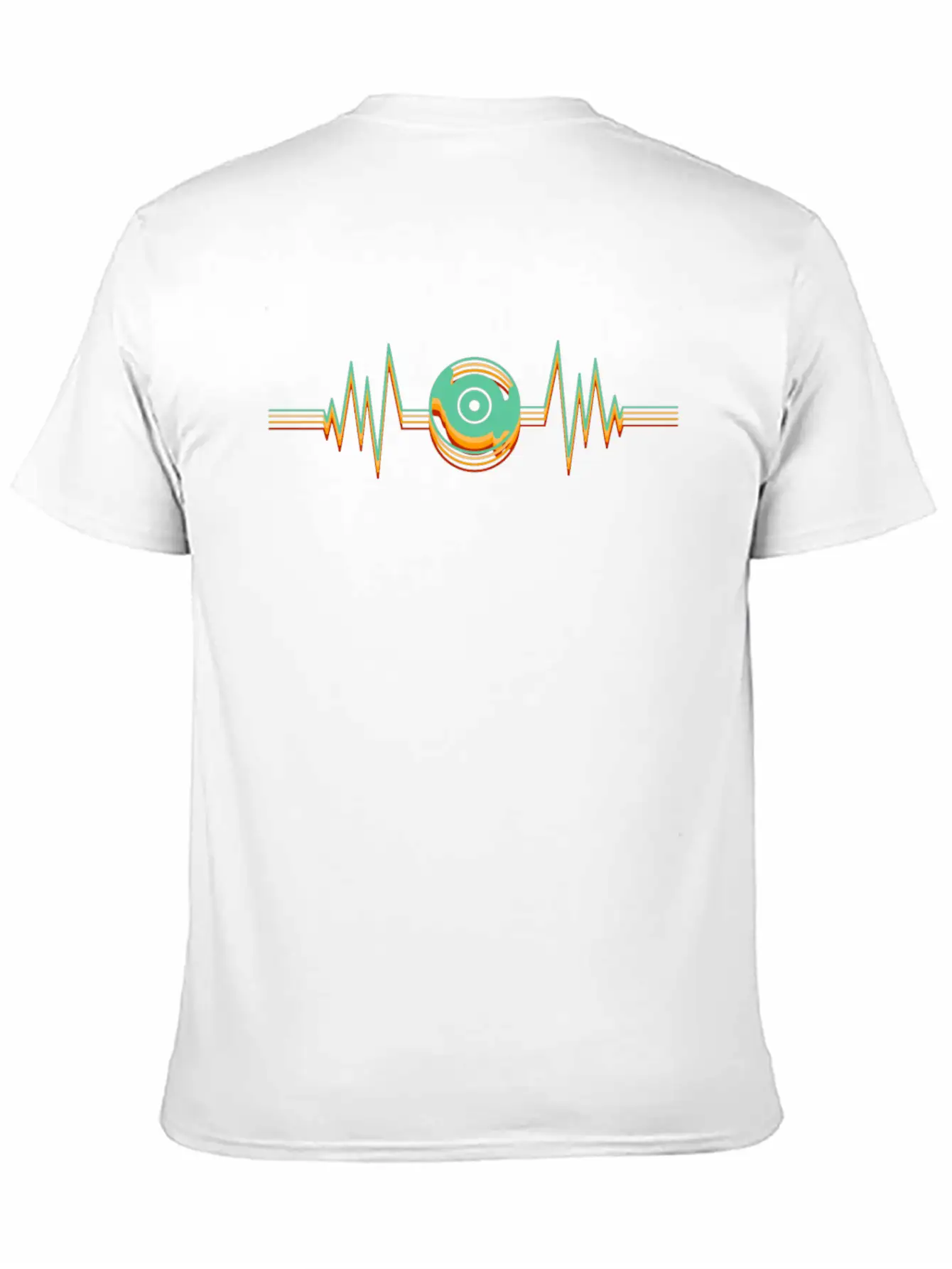 Heartbeat Disk Vinyl Music Nightclub EDM Party Unisex Casual T-Shirt – Clean Design For Daily Comfort