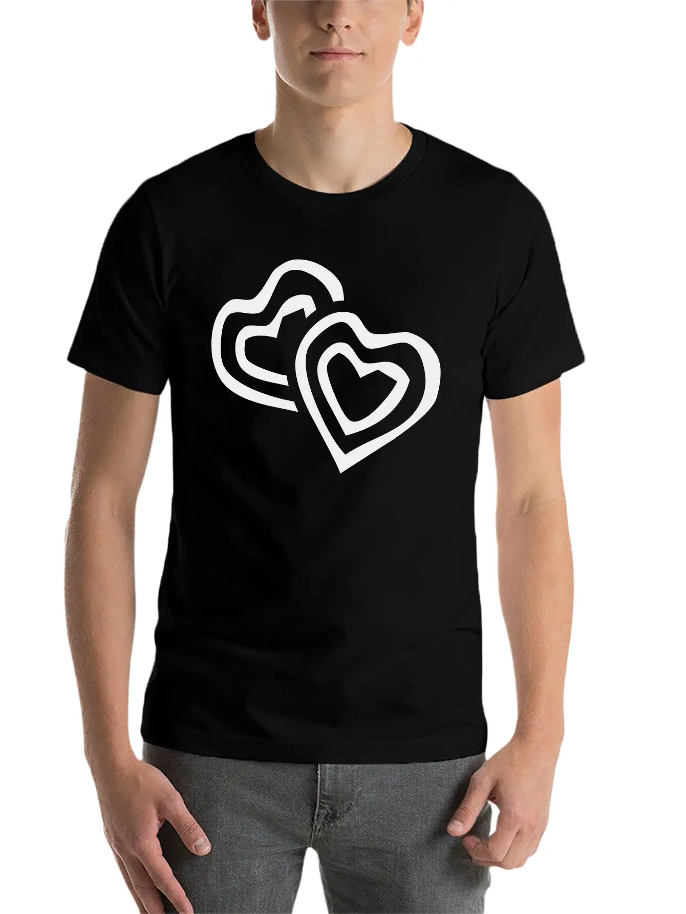 Hearts Unisex Casual T-Shirt – Clean Design For Daily Comfort
