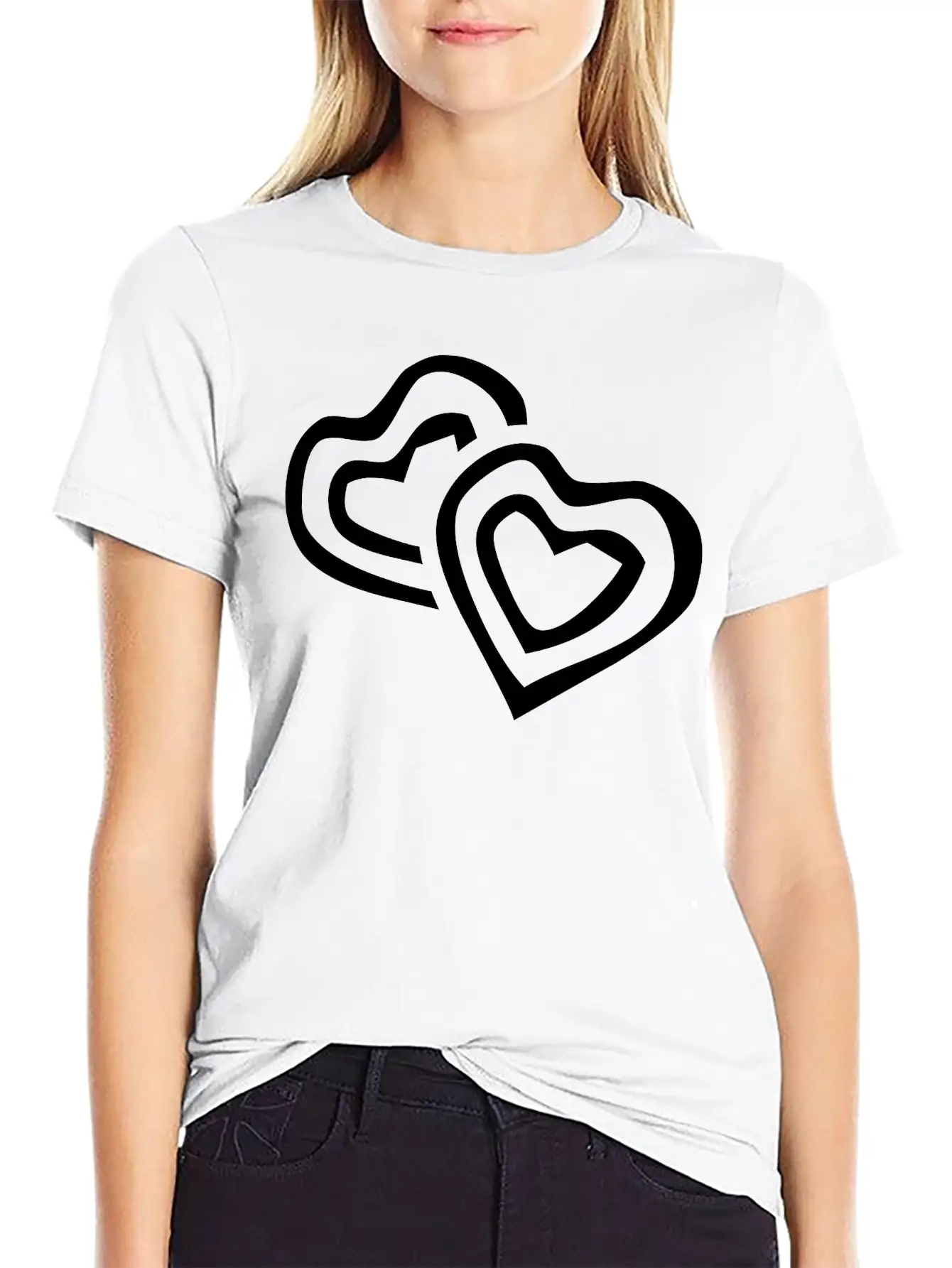 Hearts Unisex Casual T-Shirt – Clean Design For Daily Comfort