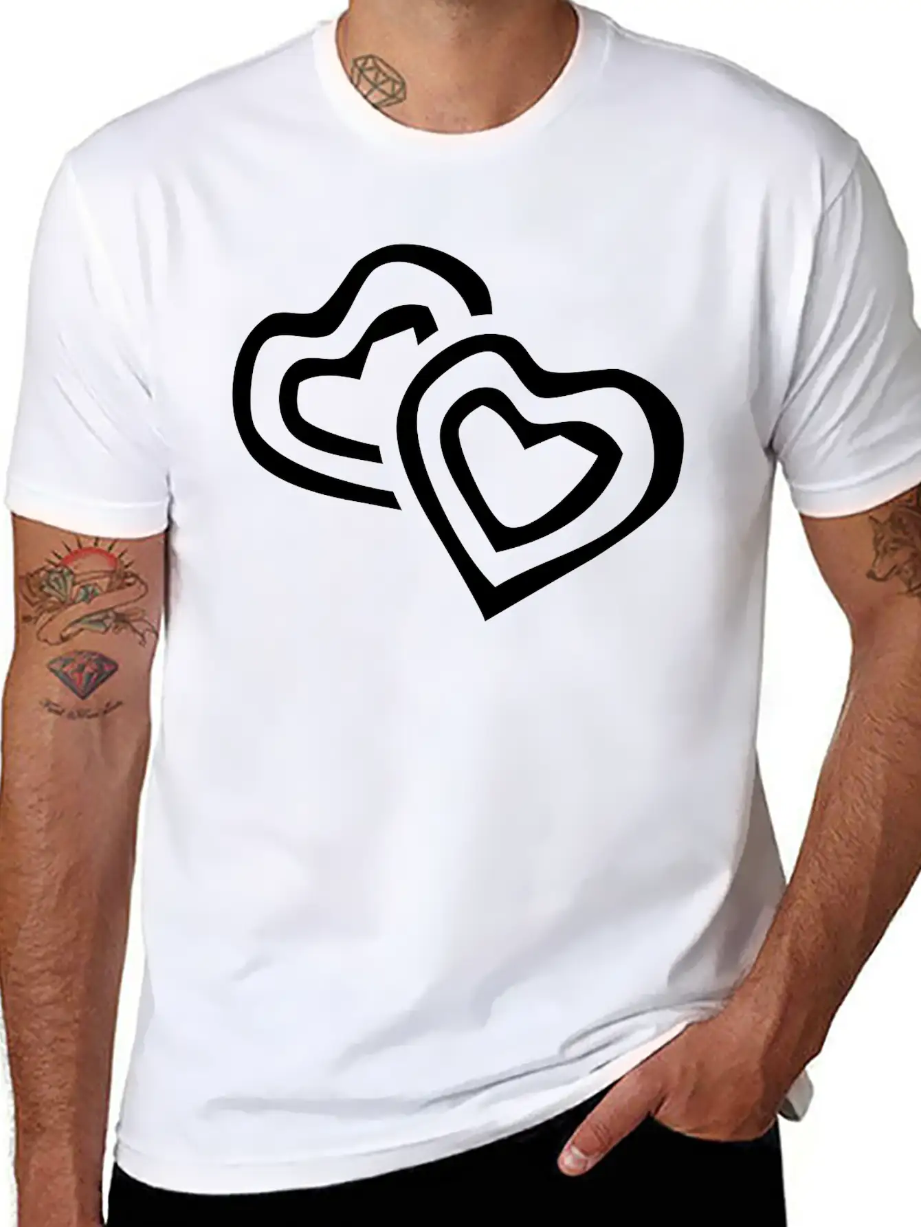 Hearts Unisex Casual T-Shirt – Clean Design For Daily Comfort