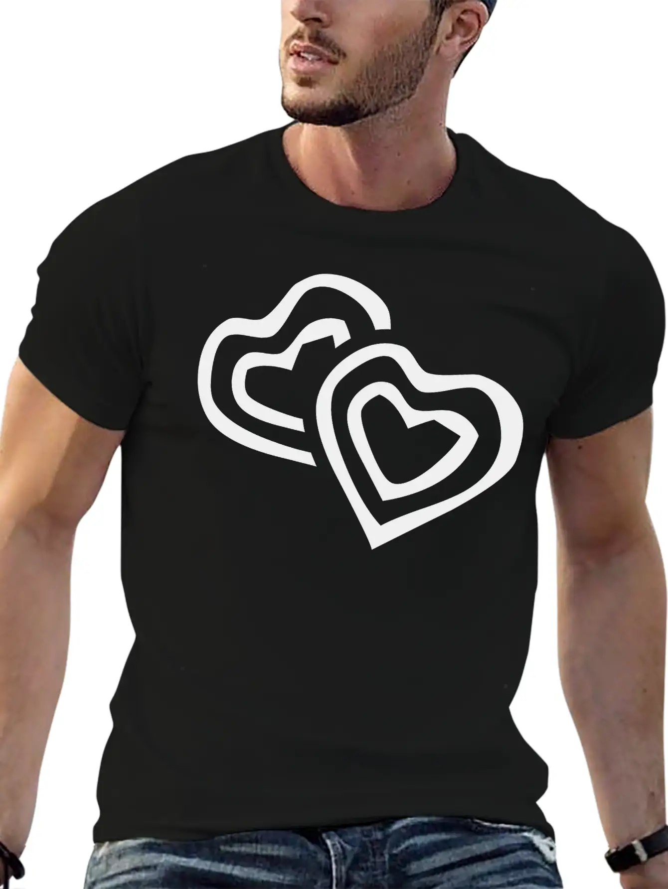 Hearts Unisex Casual T-Shirt – Clean Design For Daily Comfort