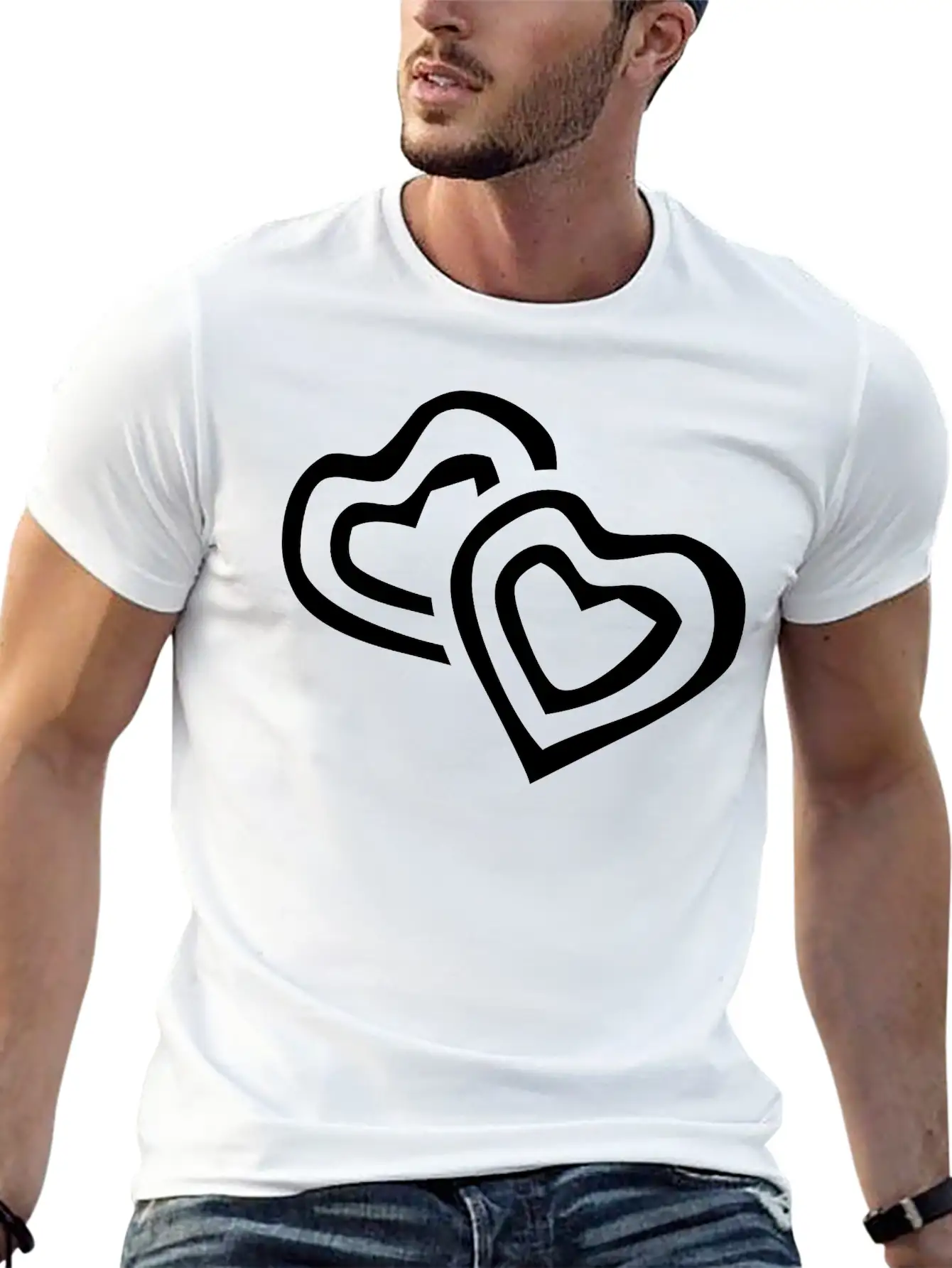 Hearts Unisex Casual T-Shirt – Clean Design For Daily Comfort