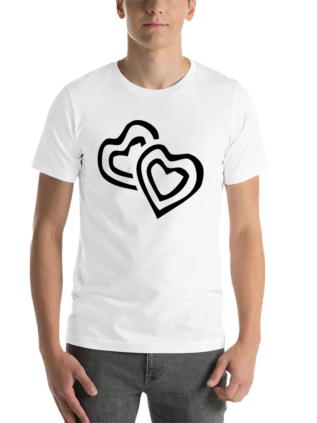 Hearts Unisex Casual T-Shirt – Clean Design For Daily Comfort