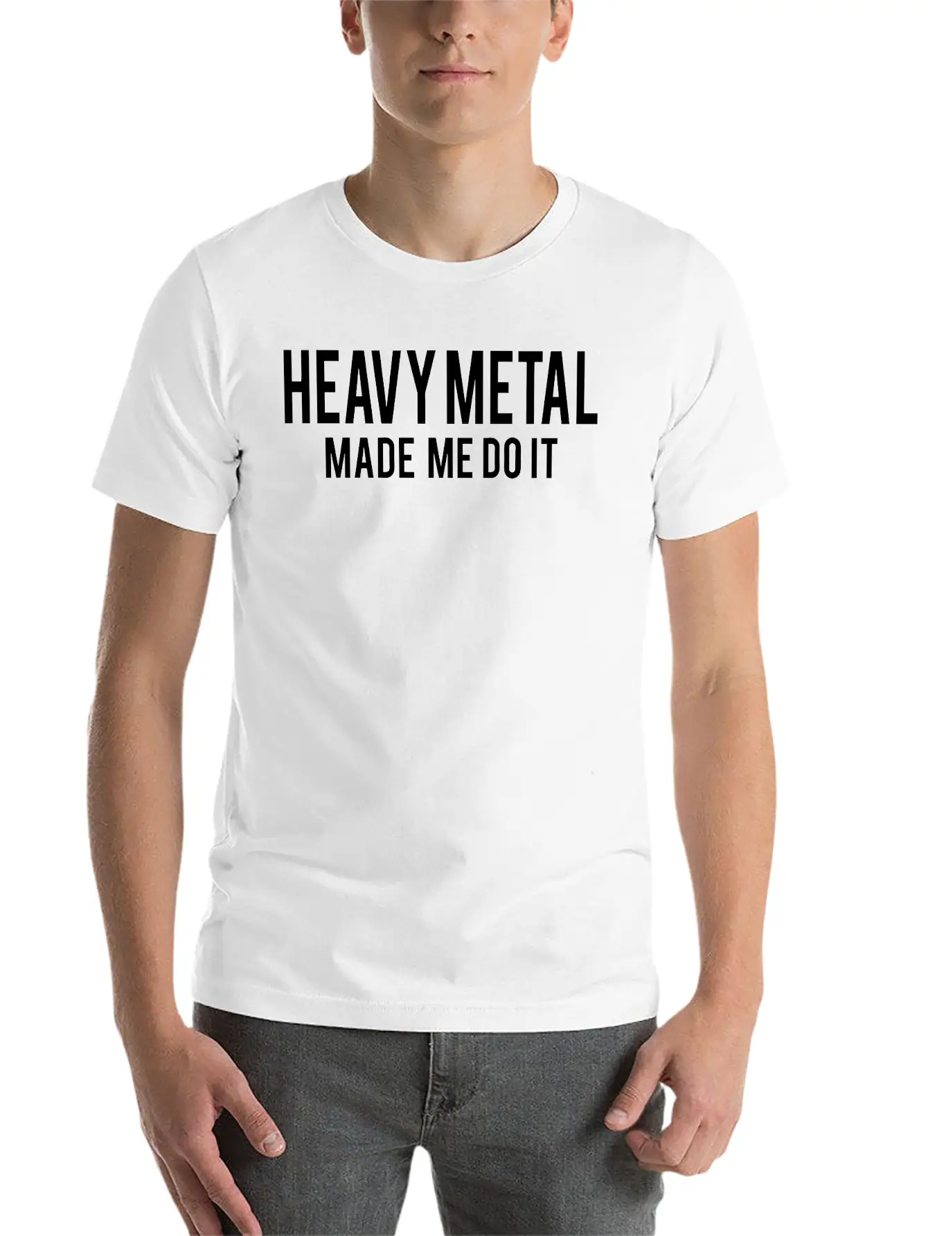 Heavy Metal Made Me Do It Unisex Casual T-Shirt – Clean Design For Daily Comfort