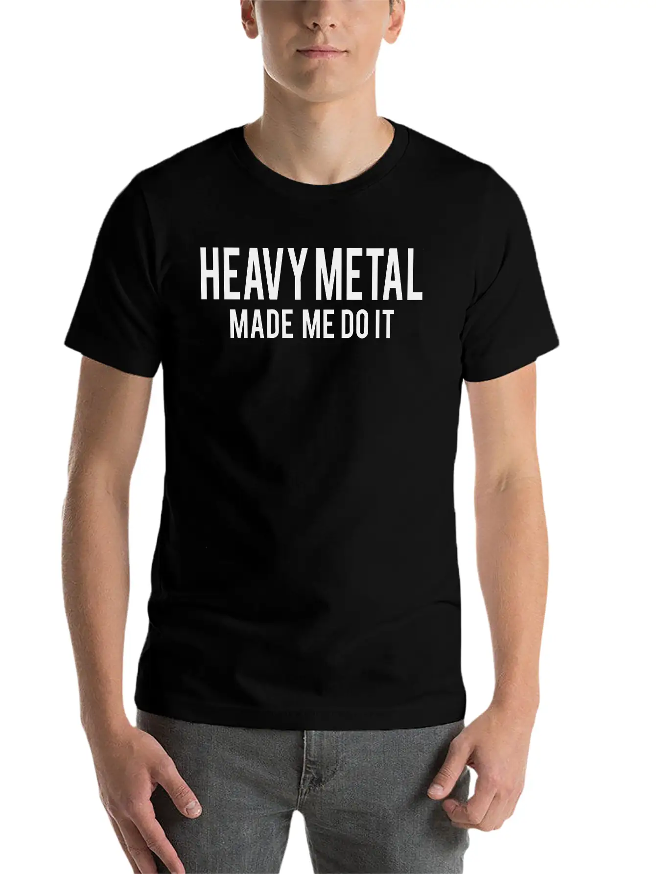 Heavy Metal Made Me Do It Unisex Casual T-Shirt – Clean Design For Daily Comfort