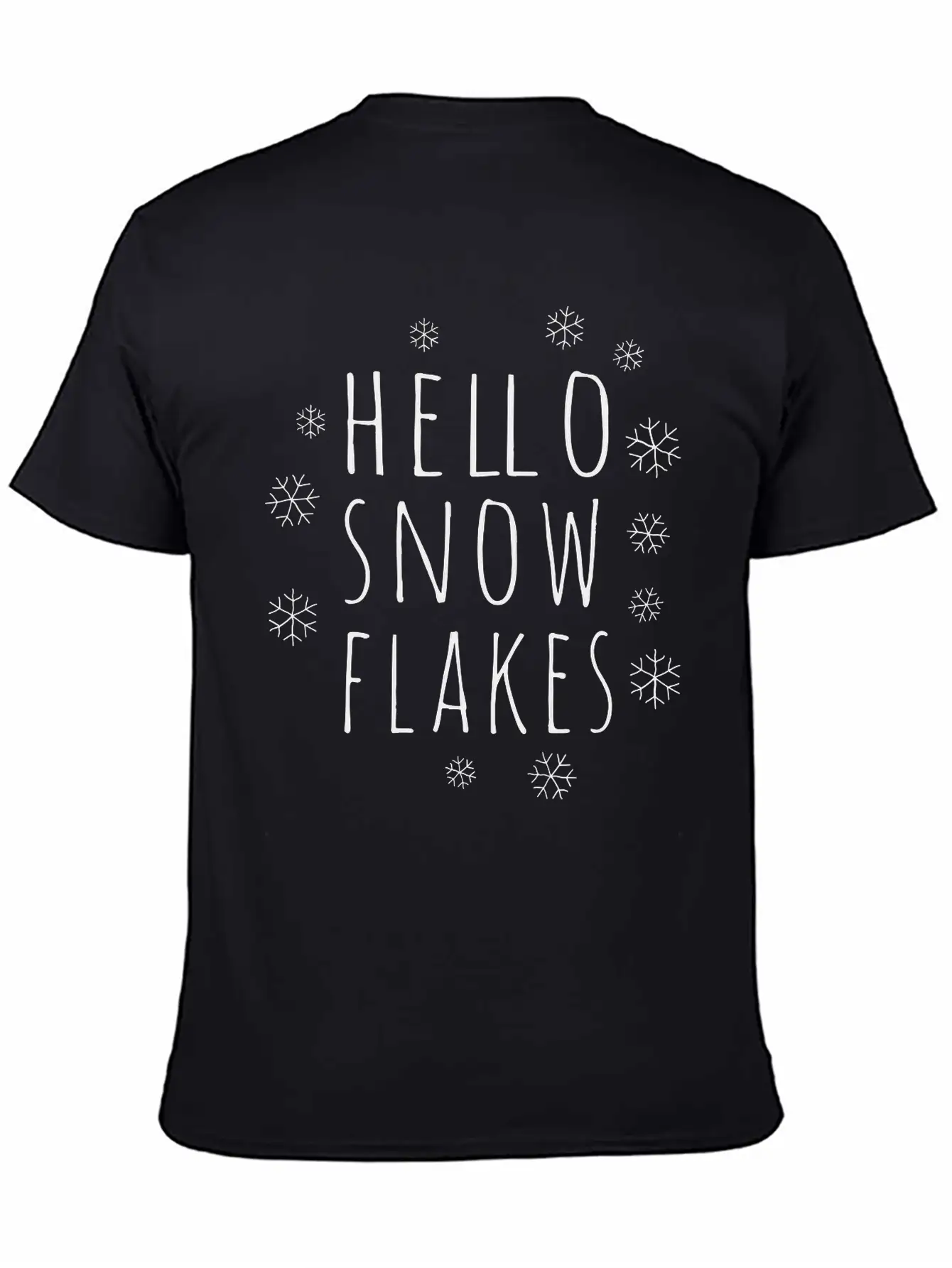 Hello Snow Flakes Unisex Casual T-Shirt – Clean Design For Daily Comfort