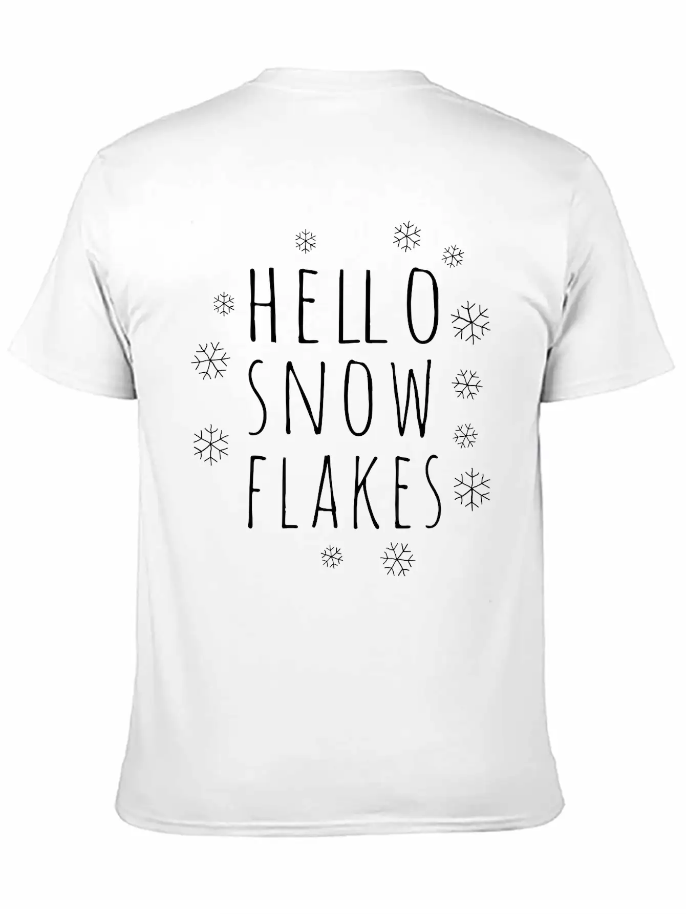 Hello Snow Flakes Unisex Casual T-Shirt – Clean Design For Daily Comfort
