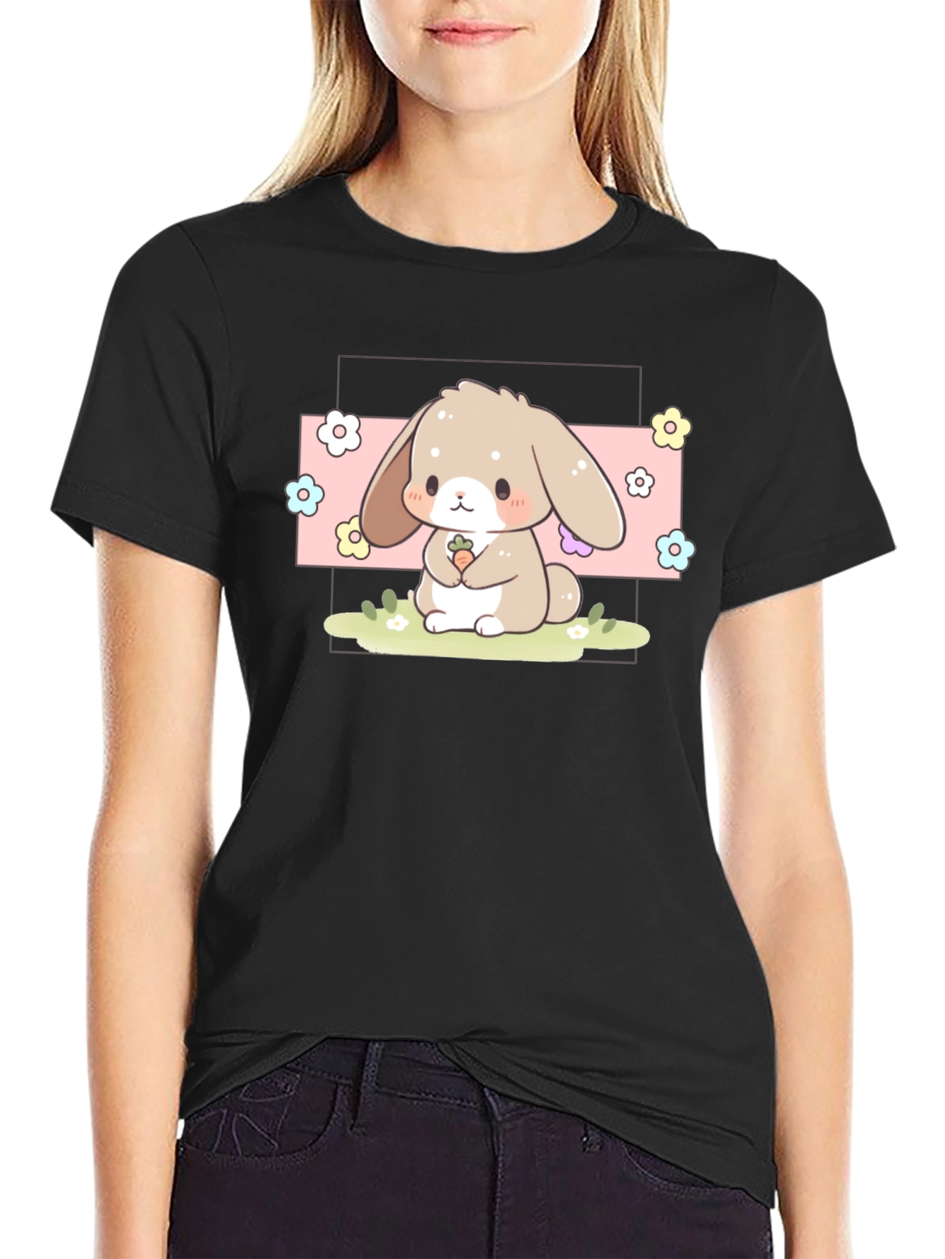 Cute Bunny Graphic T-Shirt