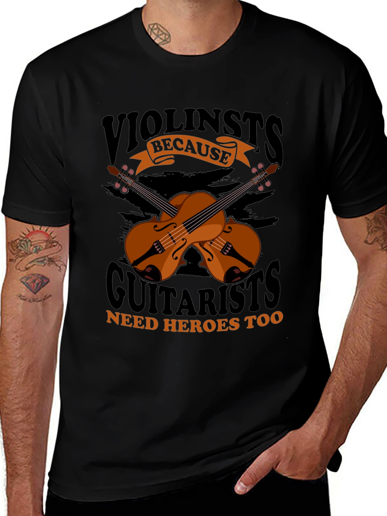 Violinists Need Heroes Too Graphic Tee