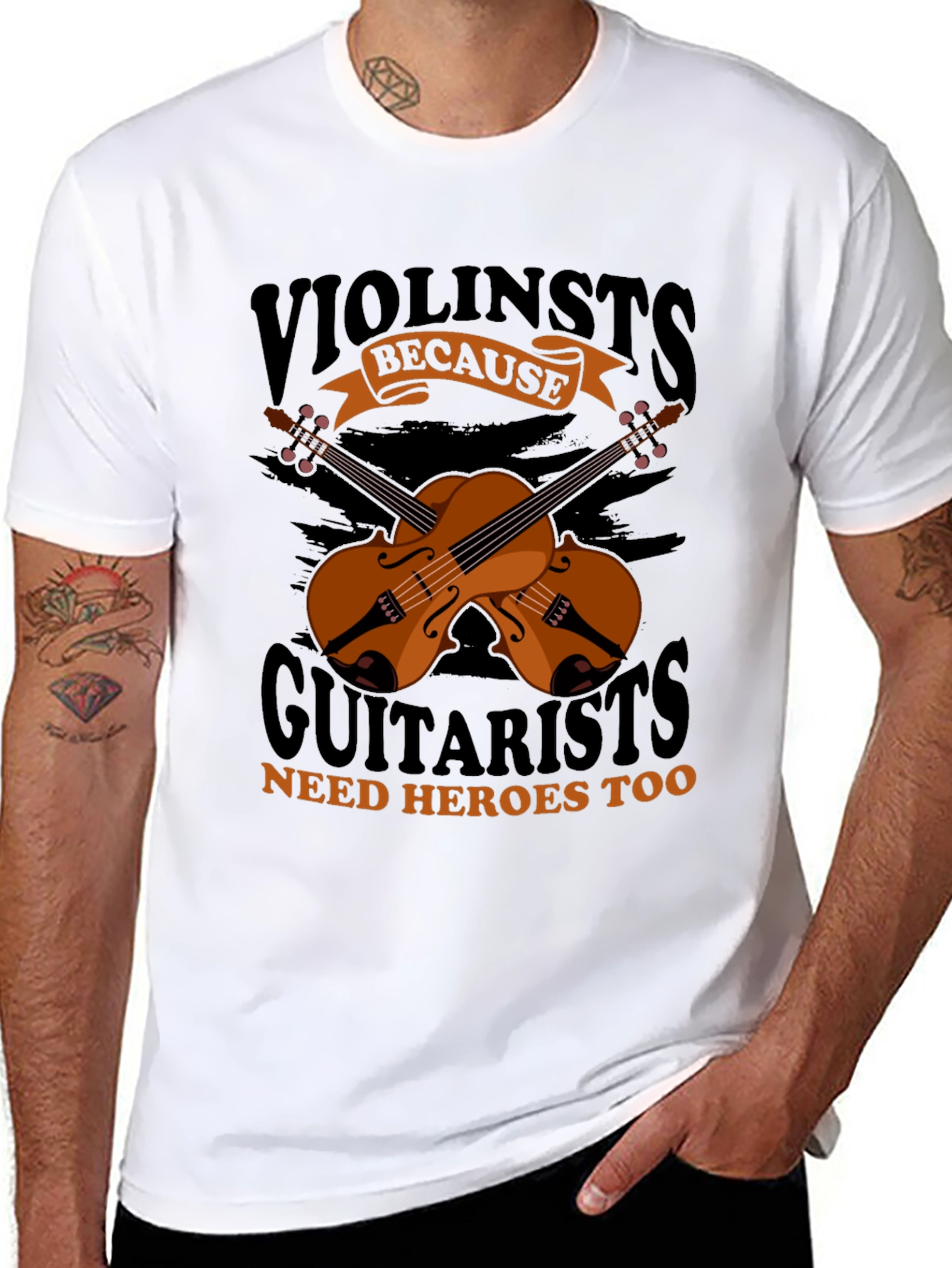 Violinists Need Heroes Too Graphic Tee