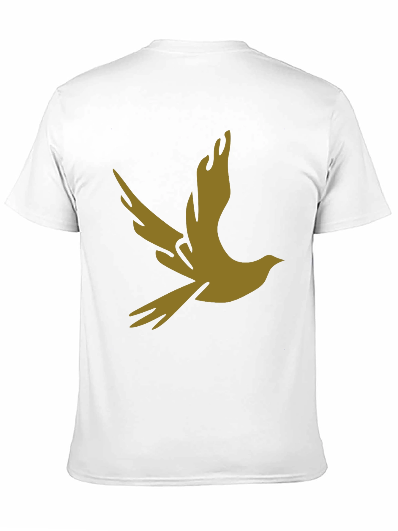 Stylish Black Tee with Abstract Bird Graphic