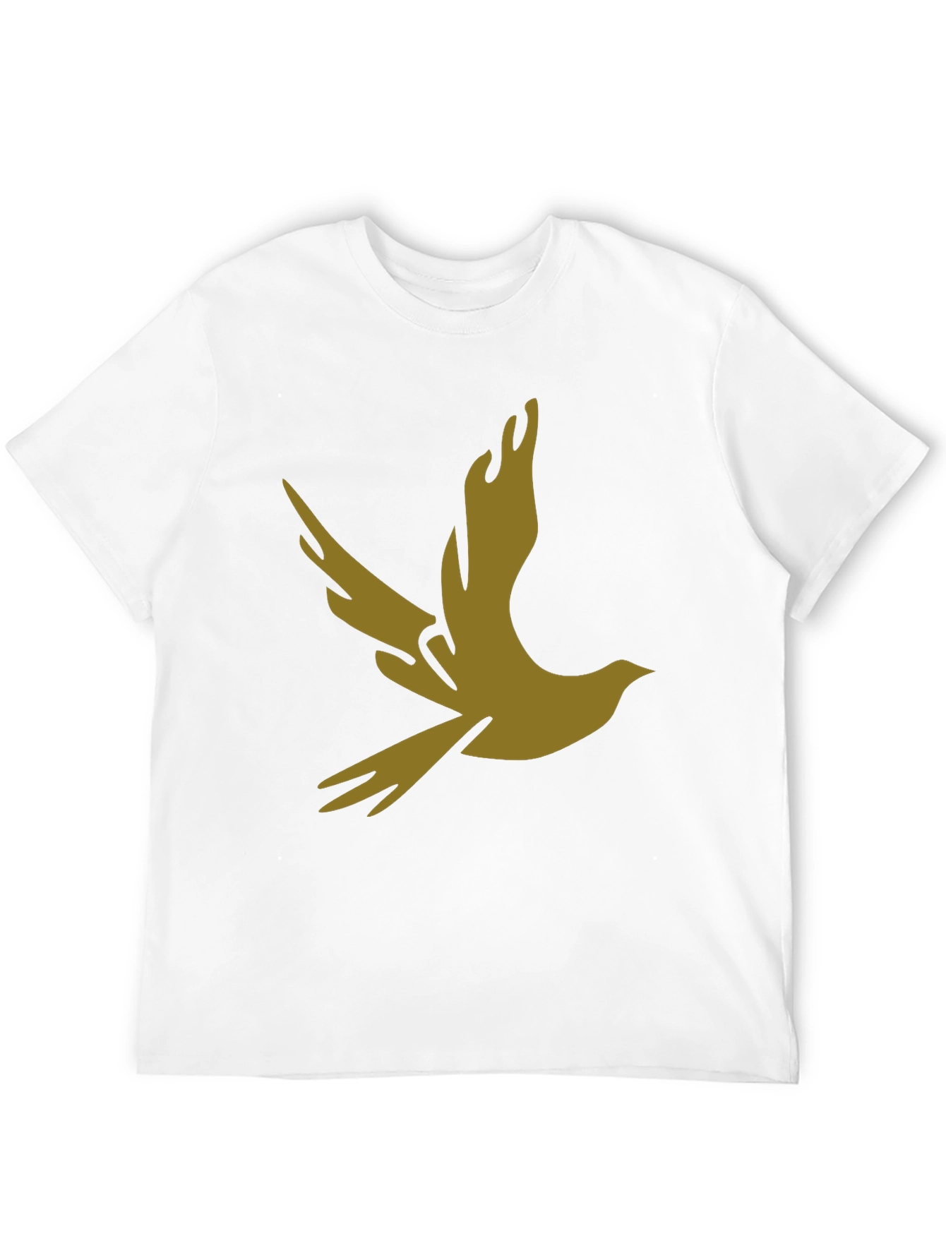 Stylish Black Tee with Abstract Bird Graphic