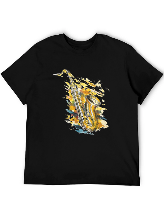 Saxophone Graphic Tee - Cool Music Lover Shirt