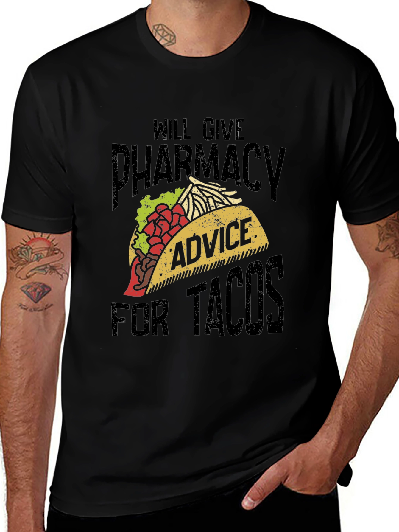 Pharmacy Advice for Tacos Graphic Tee