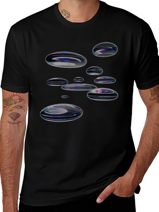 Abstract Bubble Black T-Shirt
