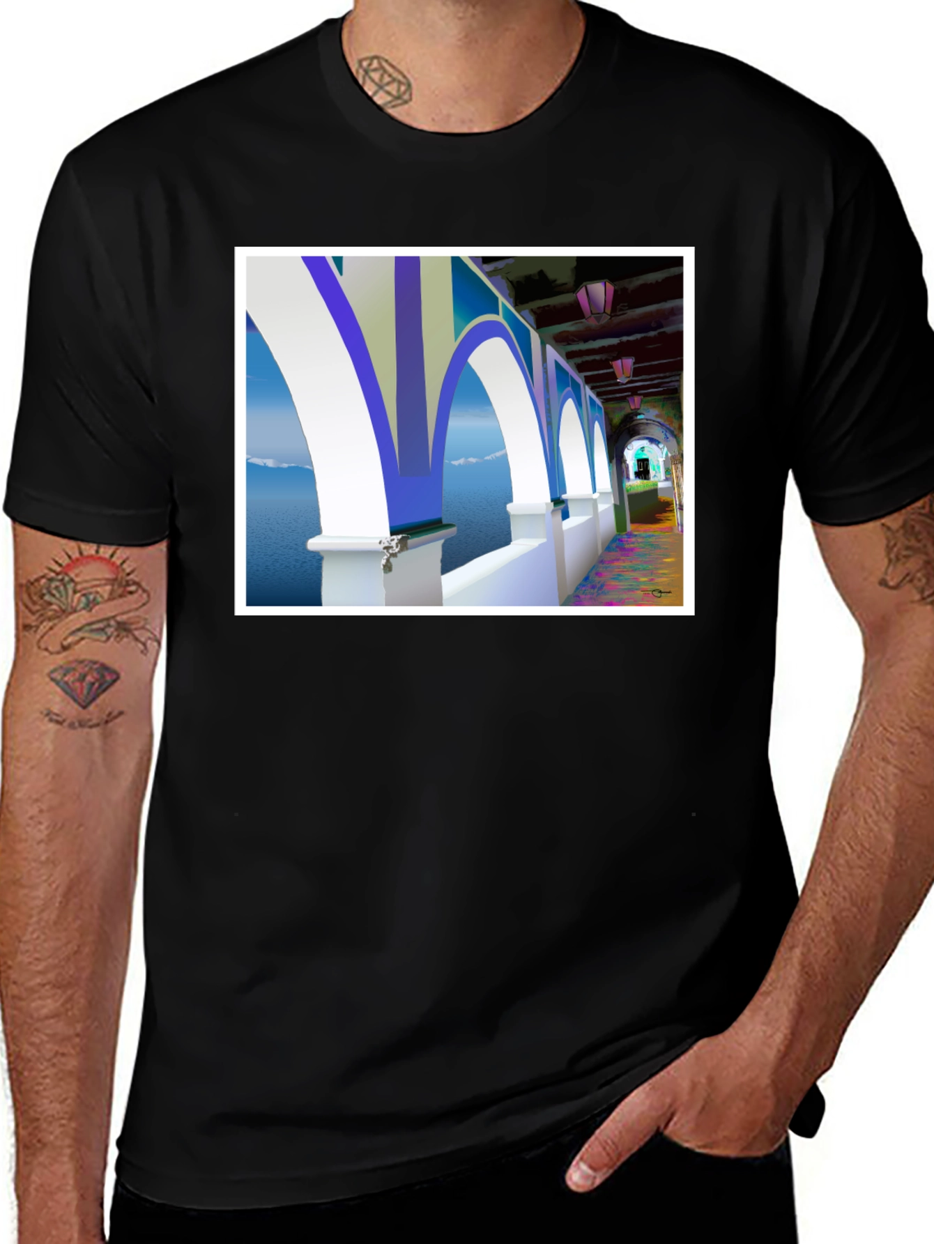 Arched Seascape Graphic Tee