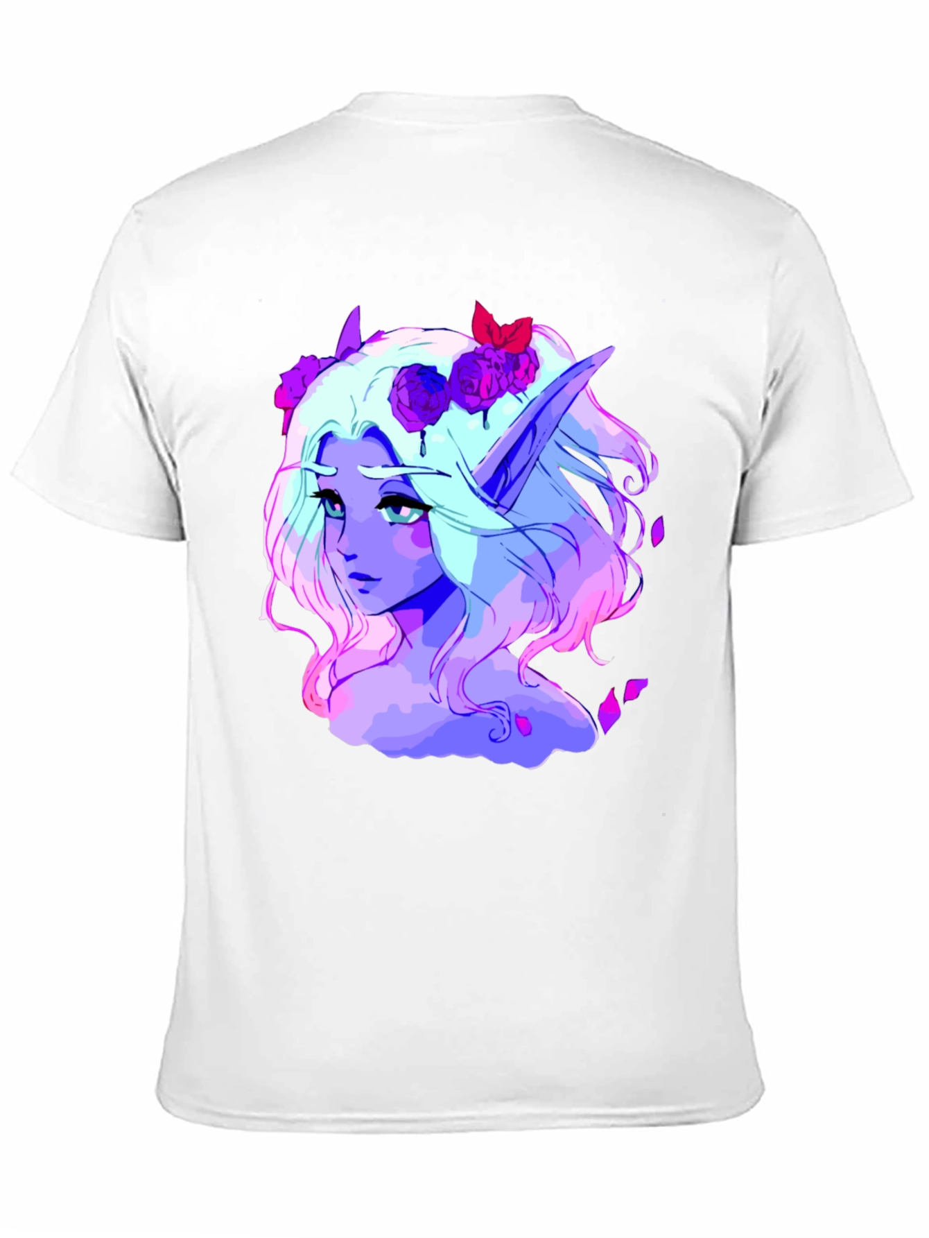 Elf Portrait Graphic Tee - Black Cotton Shirt