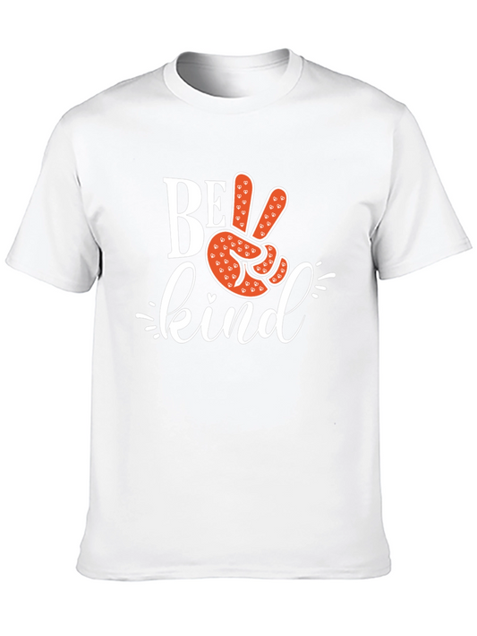 Be Kind Graphic Tee - Black Short Sleeve Peace Sign