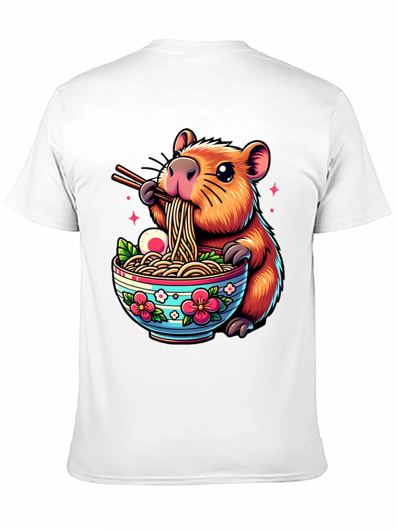 Capybara Ramen T-Shirt - Cute Cartoon Tee