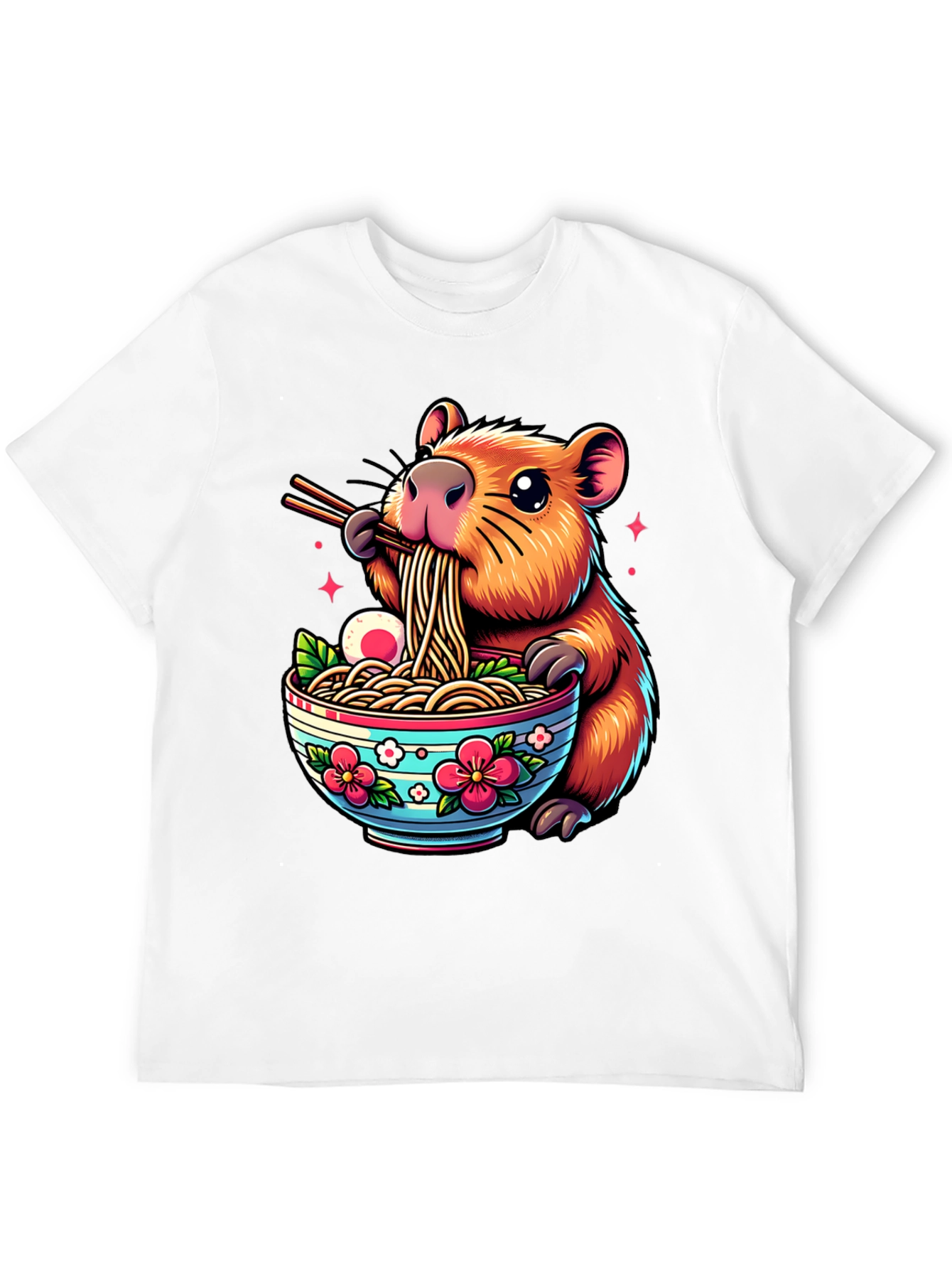 Capybara Ramen T-Shirt - Cute Cartoon Tee